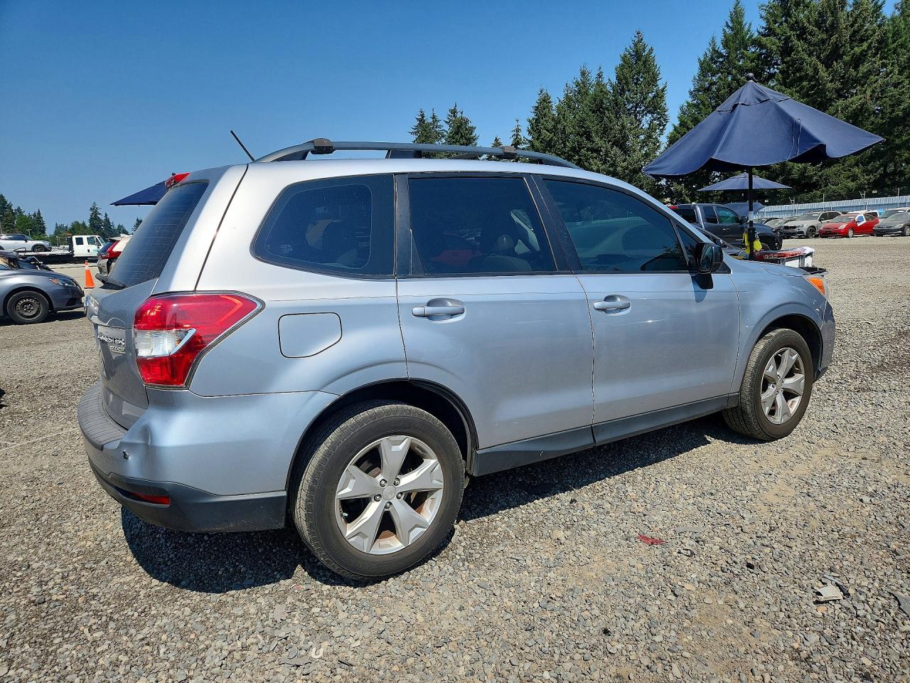 2015 Subaru Forester 2.5i Silver vin: JF2SJABC1FH494867