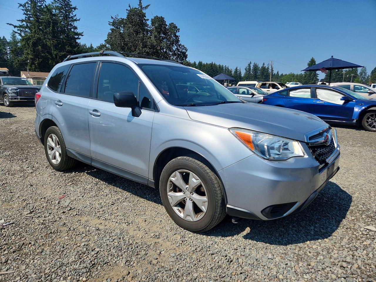 2015 Subaru Forester 2.5i Silver vin: JF2SJABC1FH494867