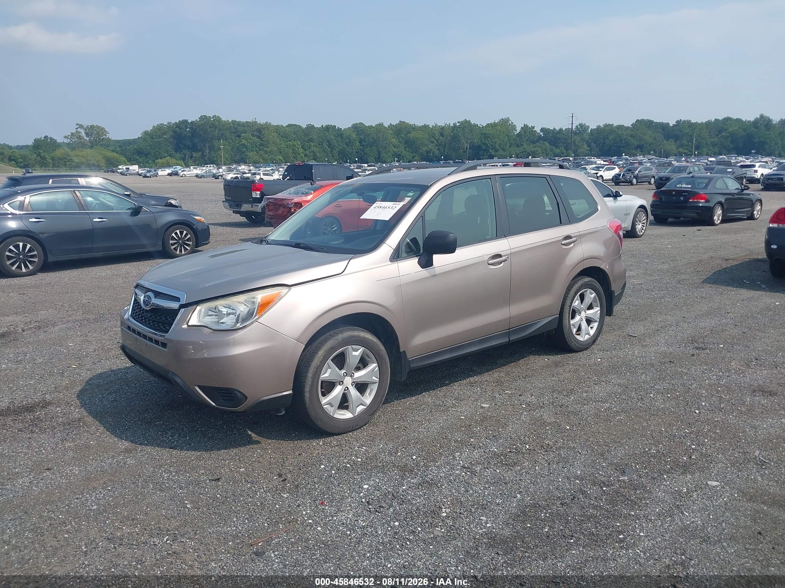 2015 Subaru Forester 2.5i Бежевый vin: JF2SJABC1FH595391