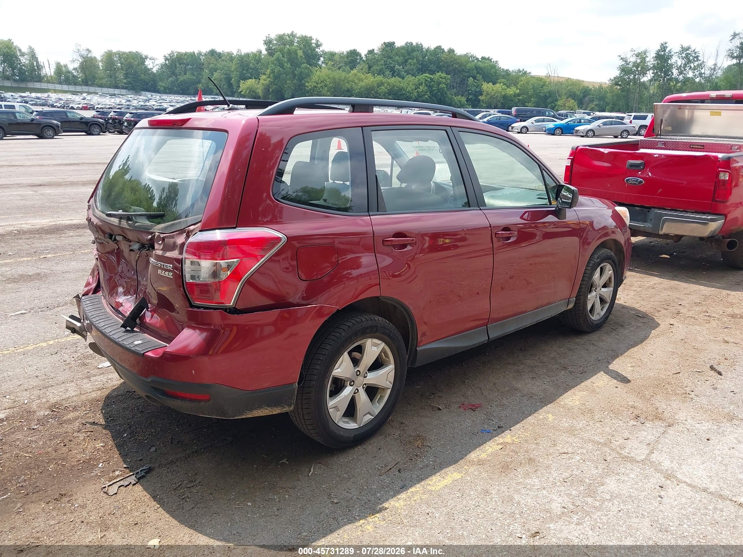 2015 Subaru Forester 2.5i Maroon vin: JF2SJABC2FH548354