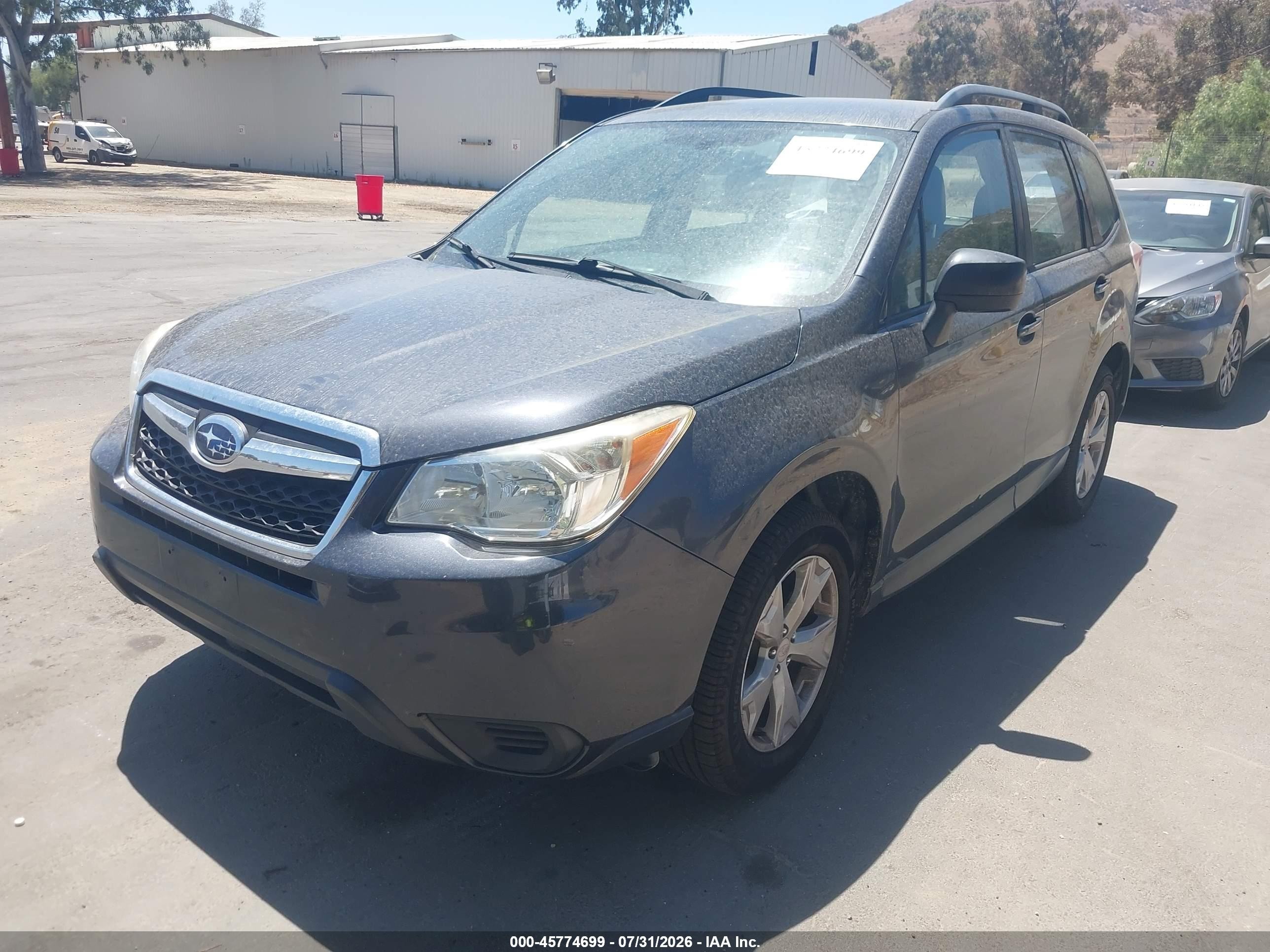 2015 Subaru Forester 2.5i Серый vin: JF2SJABC2FH565591