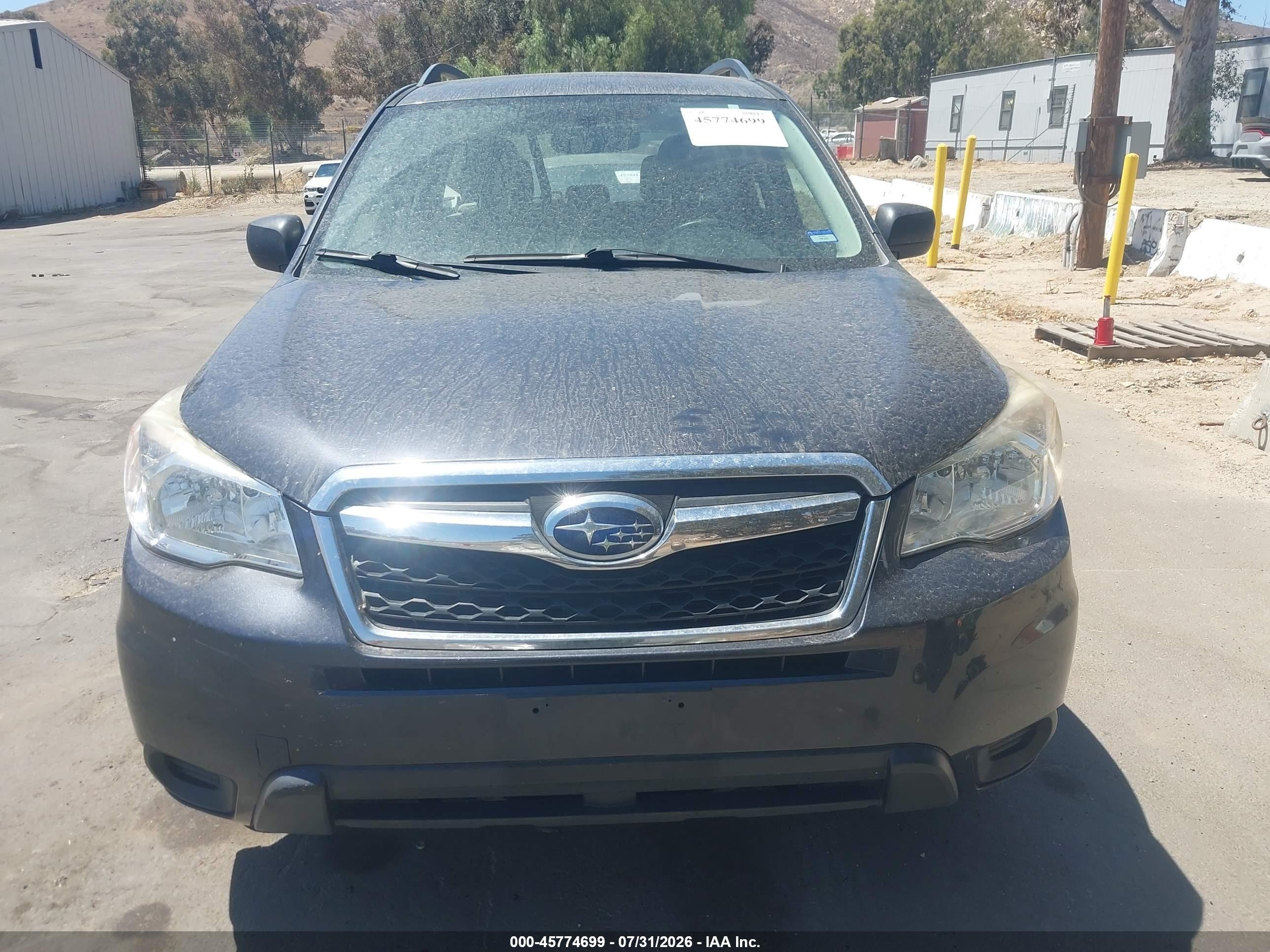 2015 Subaru Forester 2.5i Серый vin: JF2SJABC2FH565591