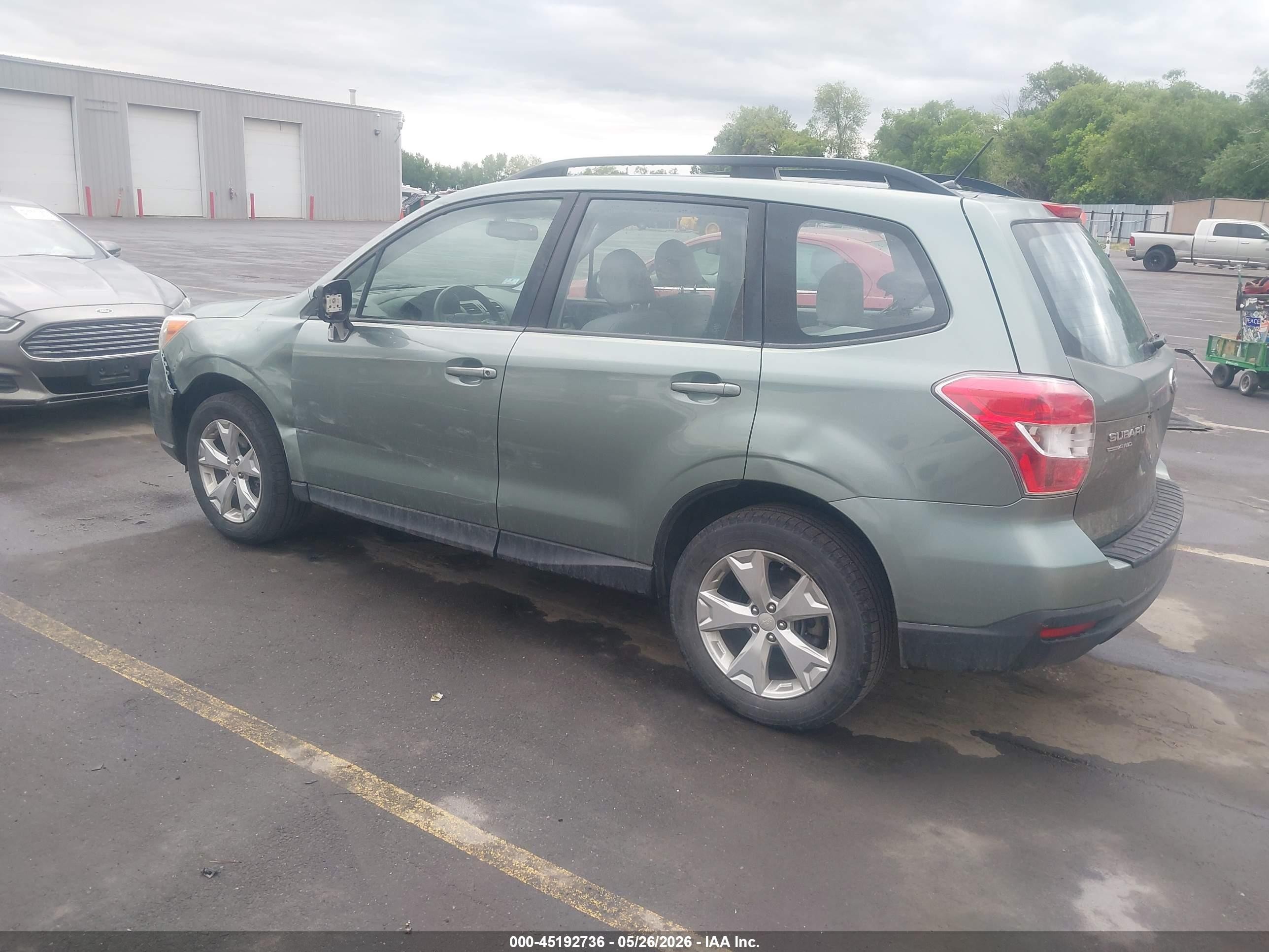 2015 Subaru Forester 2.5i Gray vin: JF2SJABC2FH579670