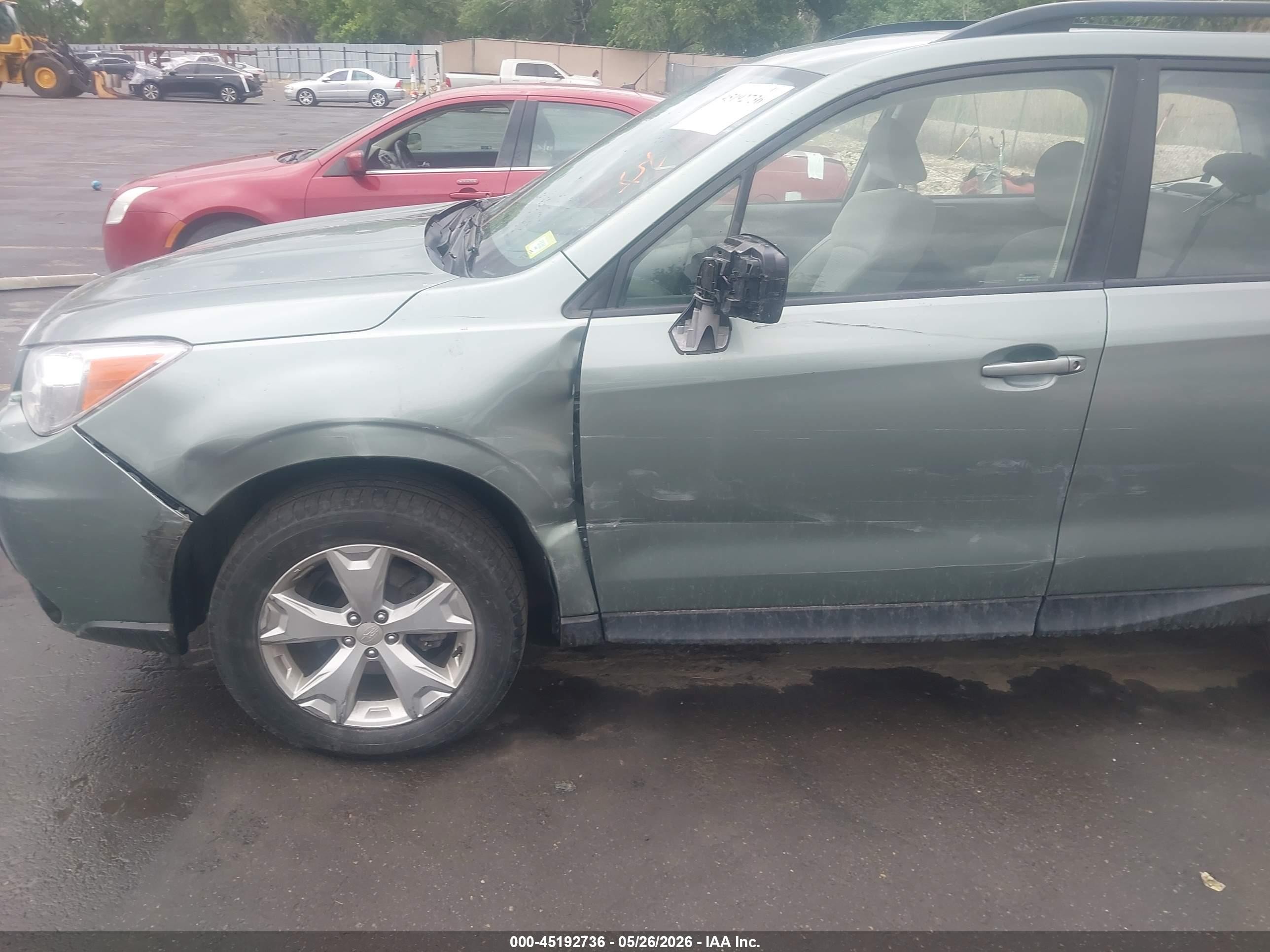 2015 Subaru Forester 2.5i Gray vin: JF2SJABC2FH579670