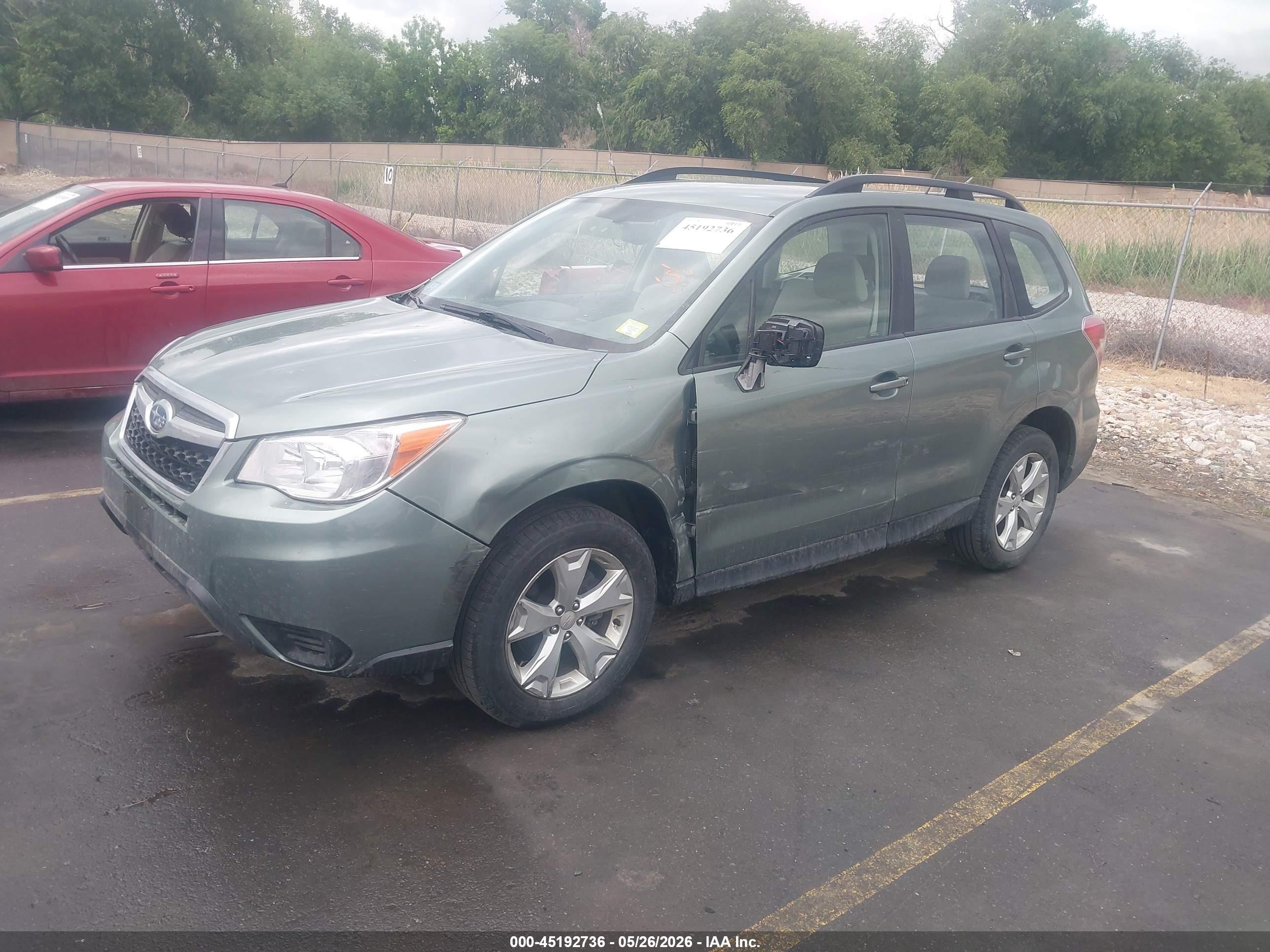 2015 Subaru Forester 2.5i Gray vin: JF2SJABC2FH579670