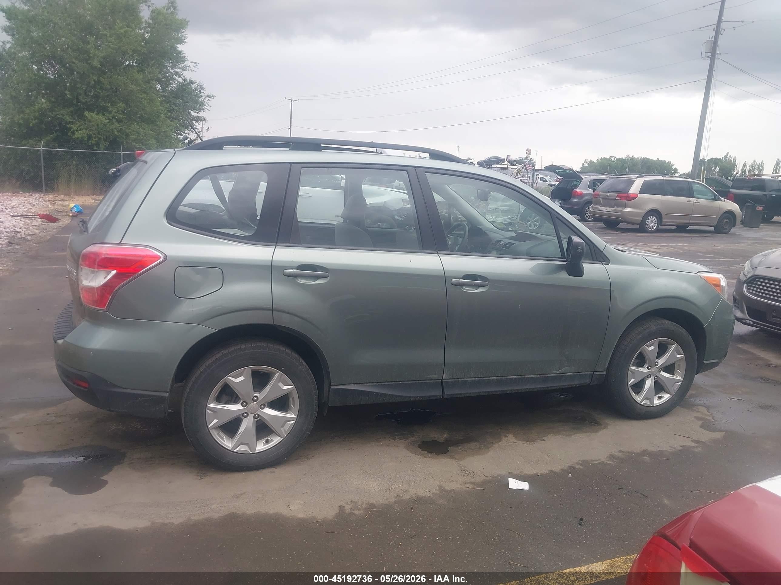 2015 Subaru Forester 2.5i Gray vin: JF2SJABC2FH579670