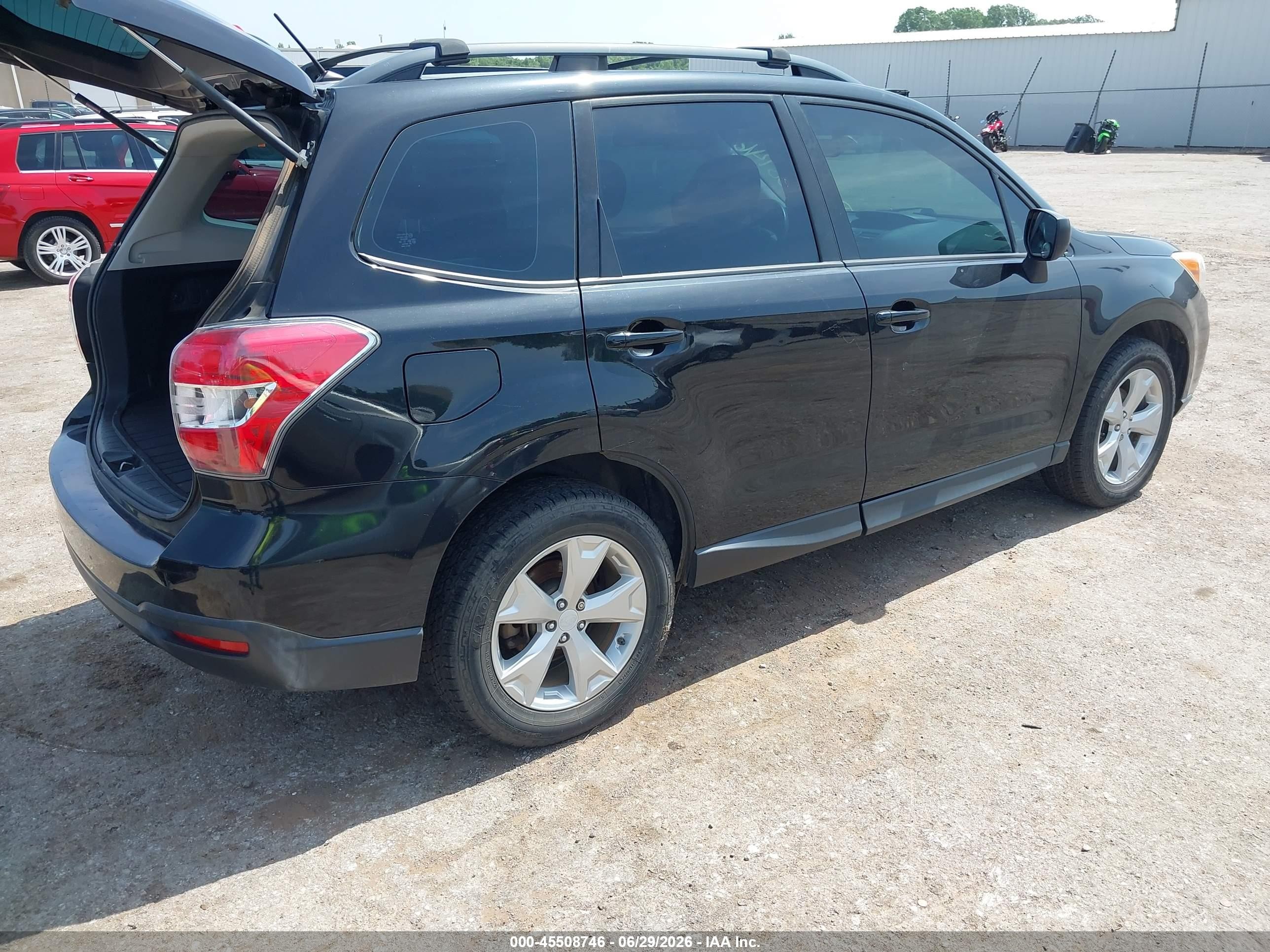 2015 Subaru Forester 2.5i Black vin: JF2SJABC2FH826816