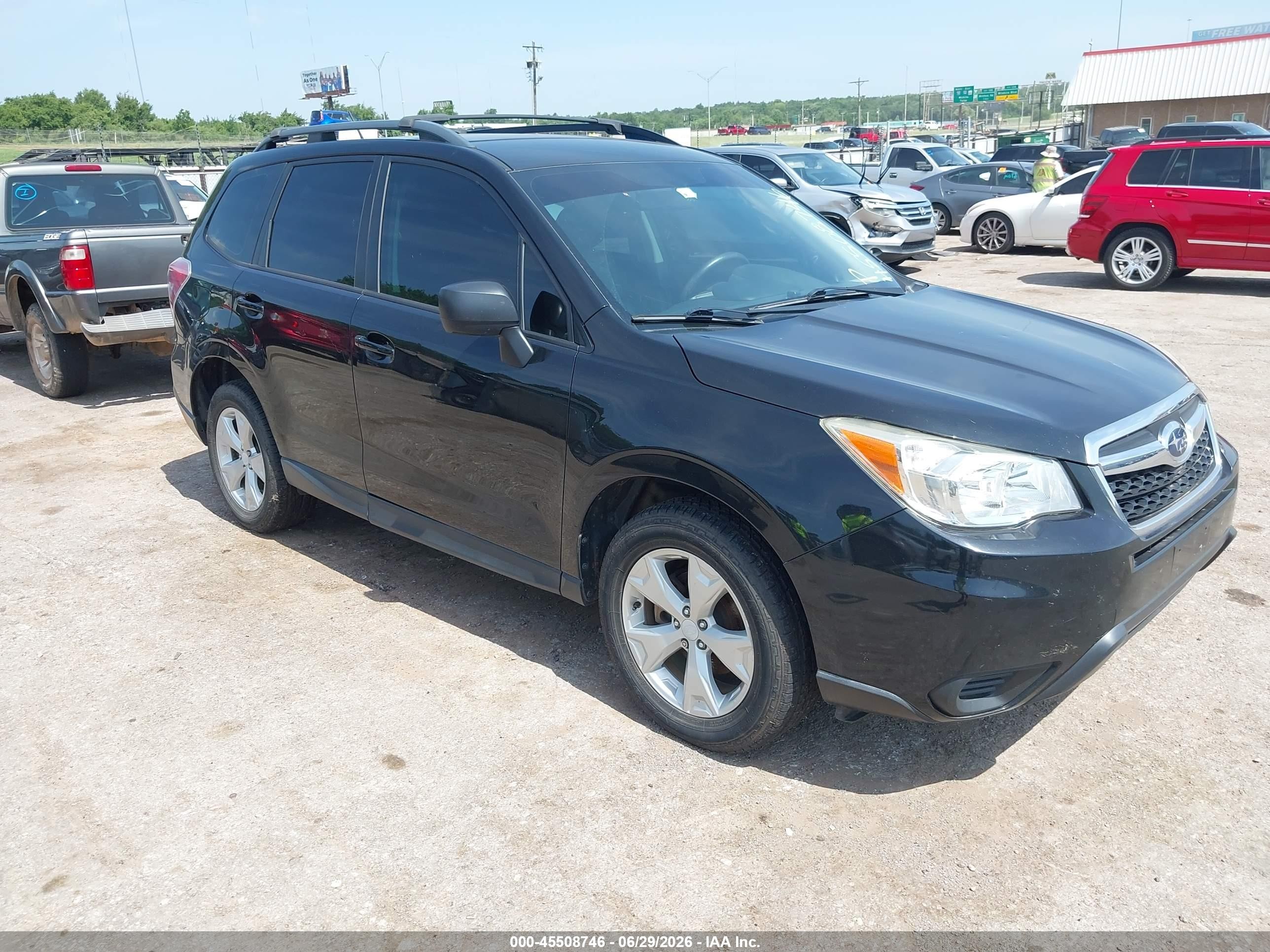 2015 Subaru Forester 2.5i Черный vin: JF2SJABC2FH826816