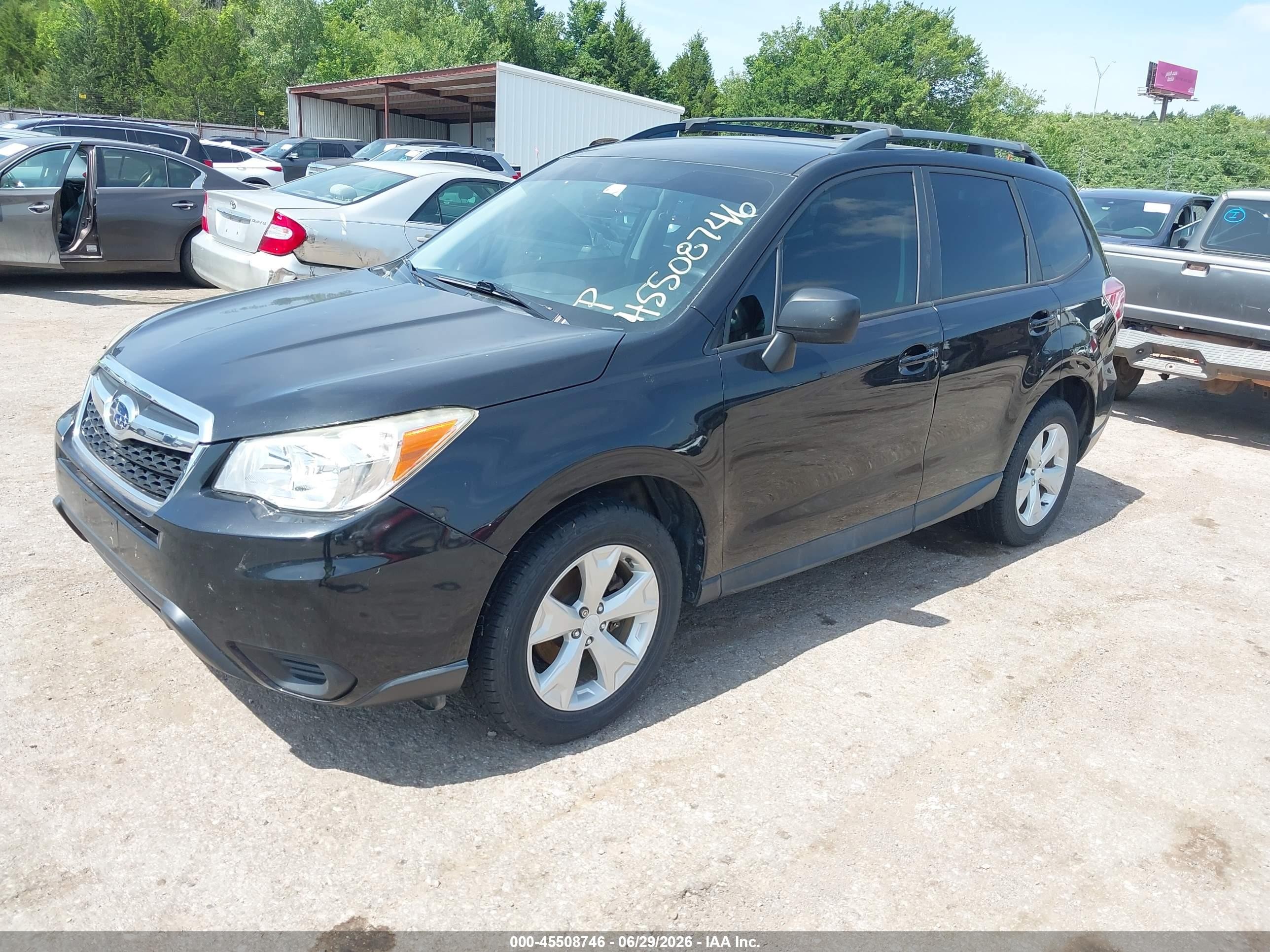 2015 Subaru Forester 2.5i Black vin: JF2SJABC2FH826816
