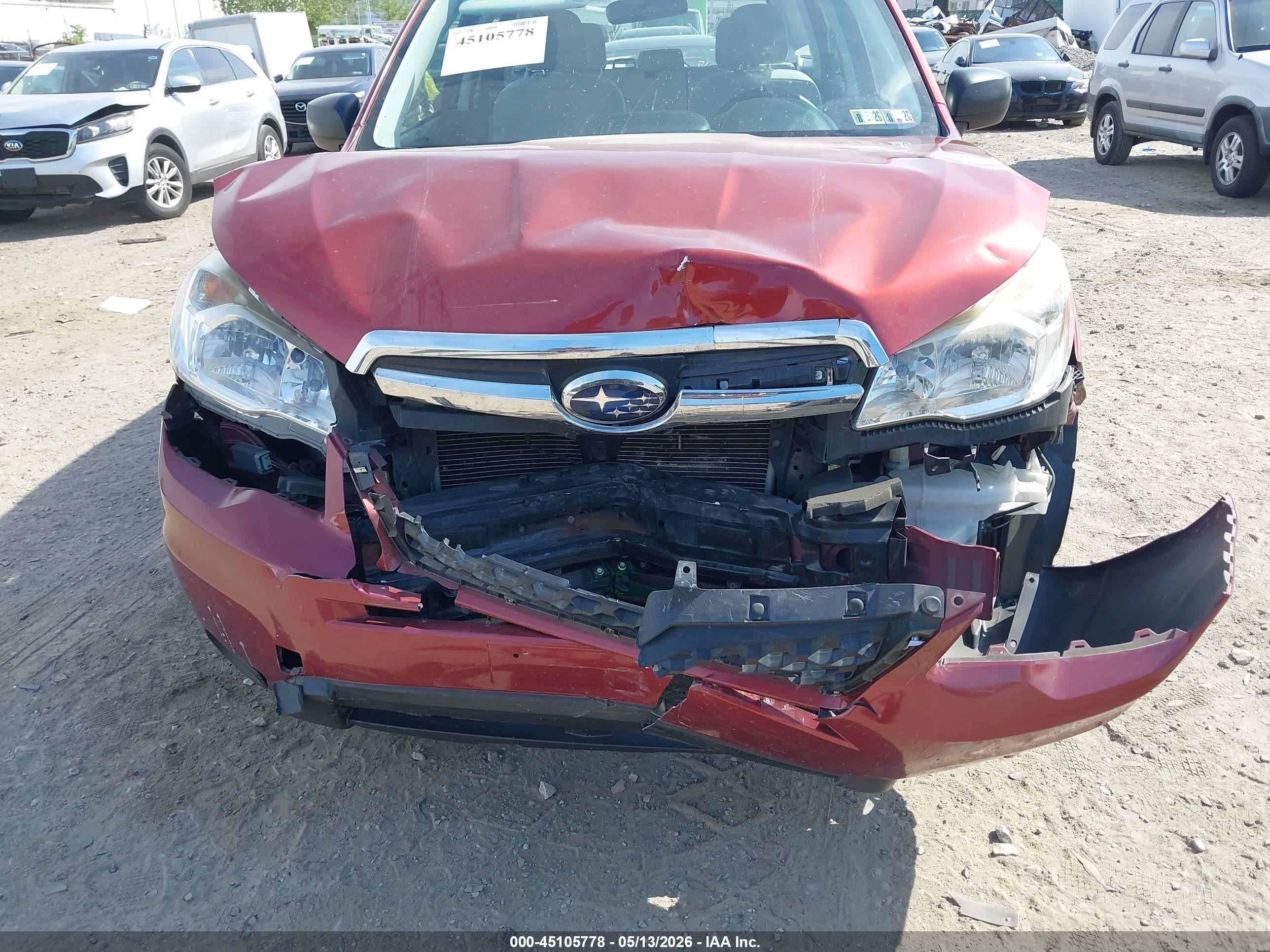 2016 Subaru Forester 2.5i Burgundy vin: JF2SJABC2GH567858