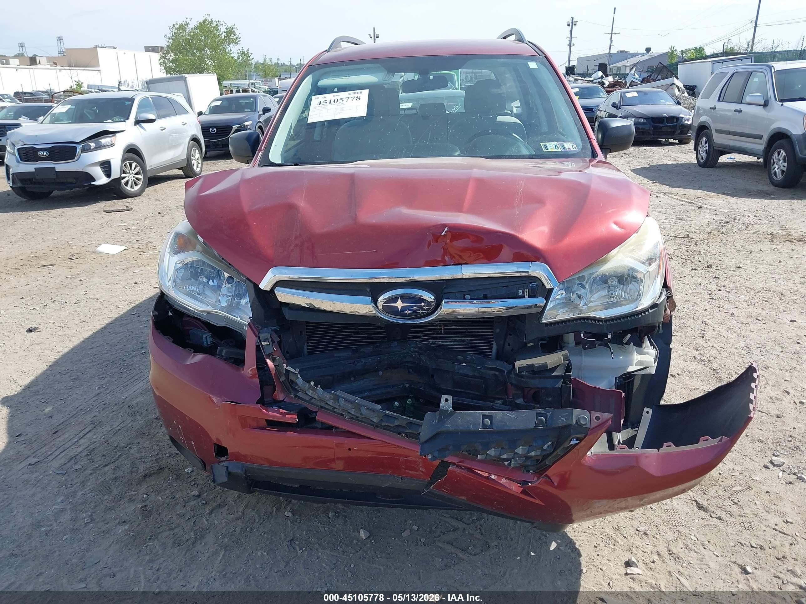 2016 Subaru Forester 2.5i Burgundy vin: JF2SJABC2GH567858