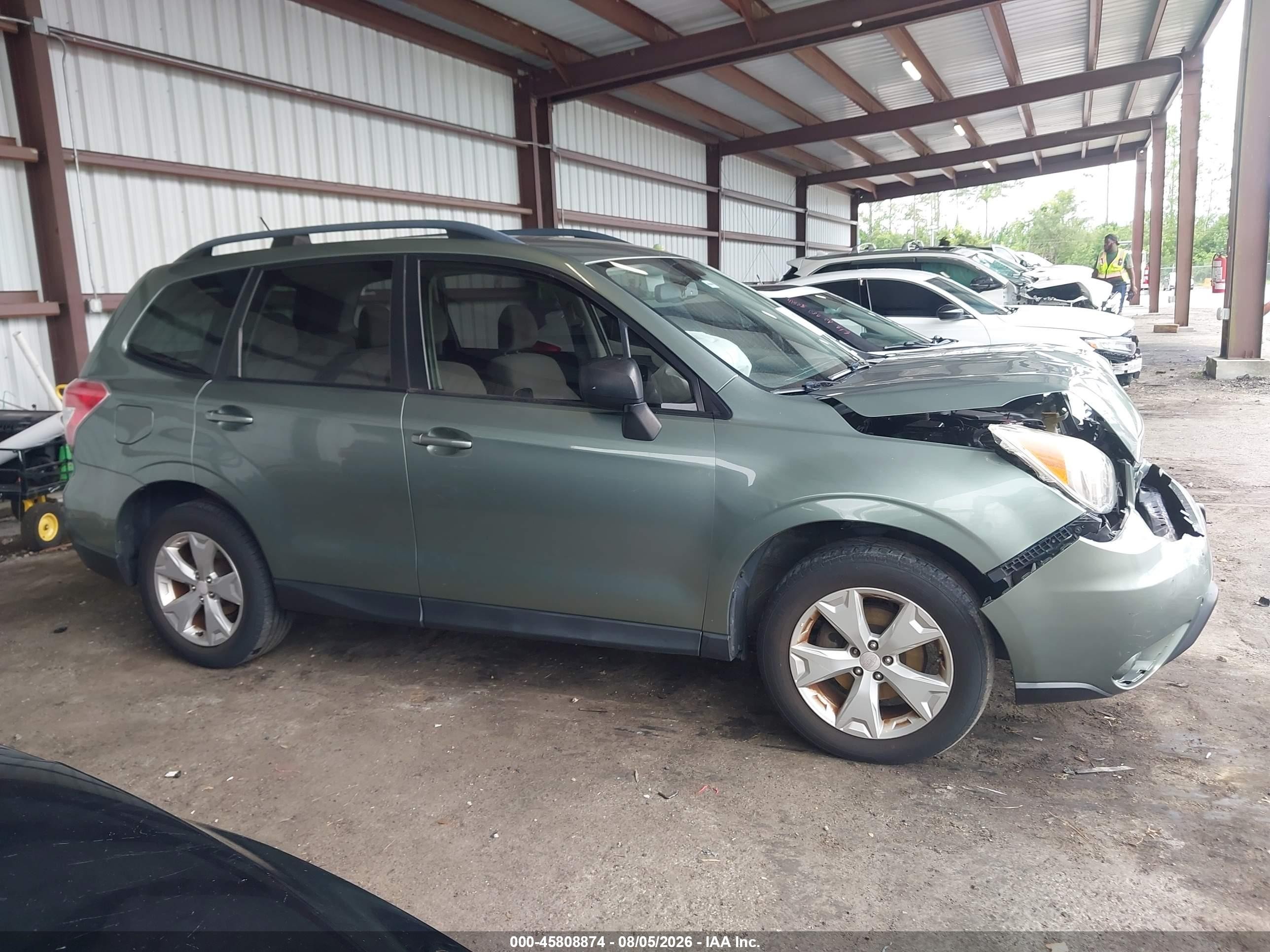 2015 Subaru Forester 2.5i Green vin: JF2SJABC3FH801116