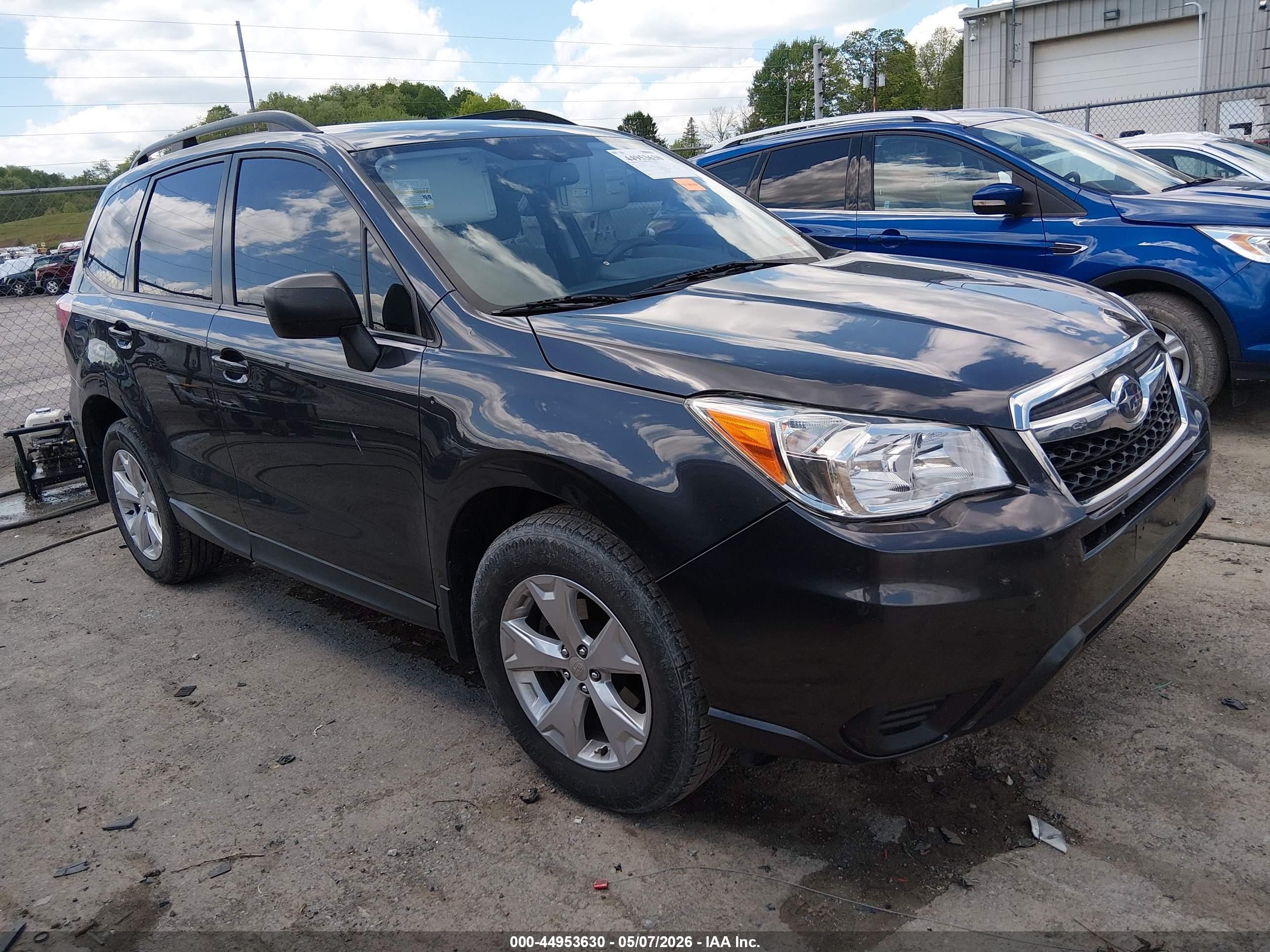 2015 Subaru Forester 2.5i Серый vin: JF2SJABC3FH802136