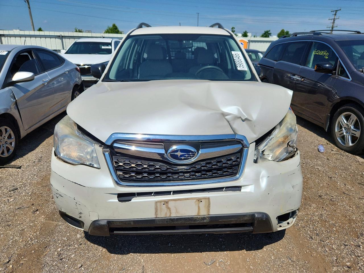 2015 Subaru Forester 2.5i Белый vin: JF2SJABC4FH443007
