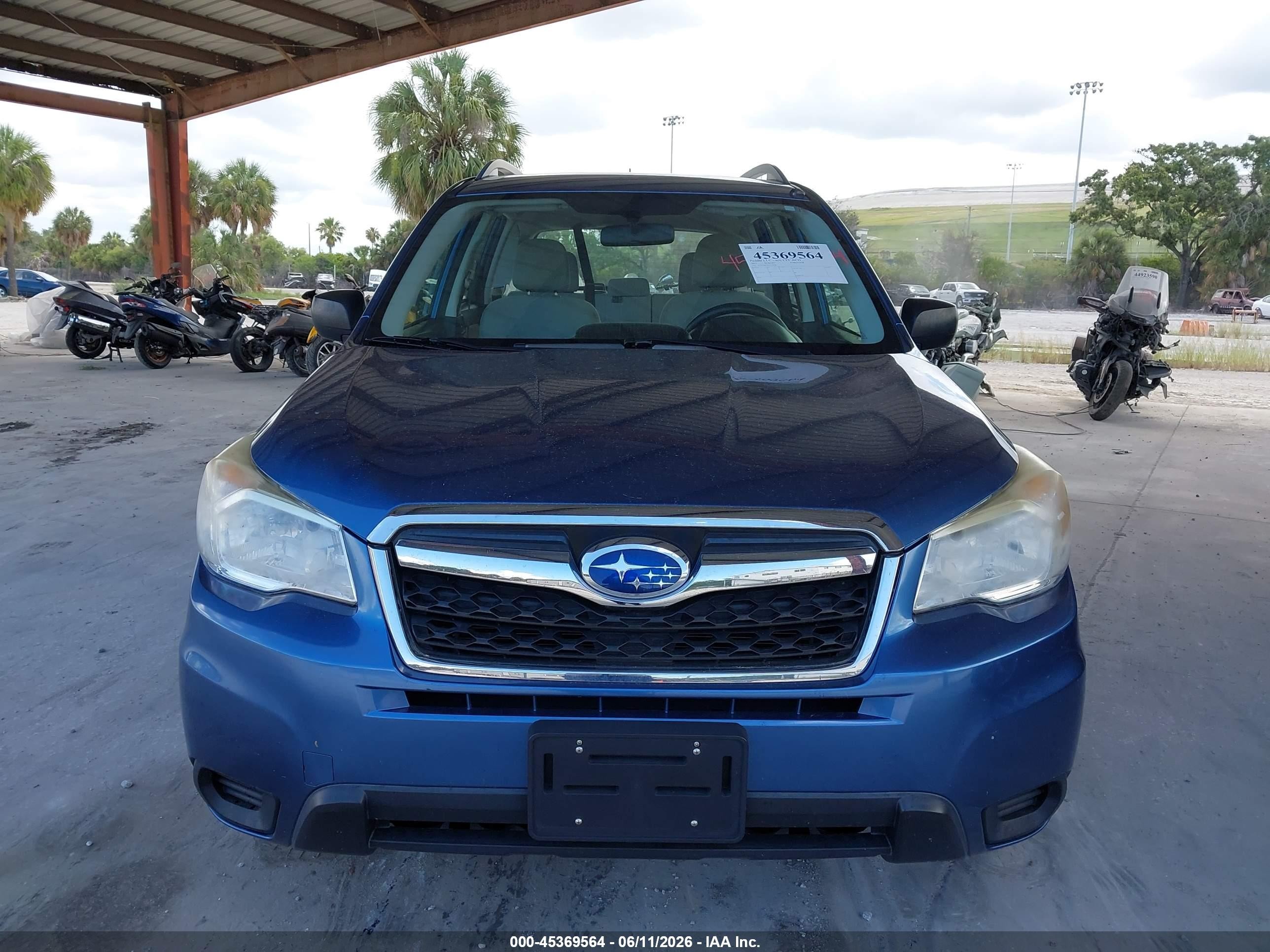 2015 Subaru Forester 2.5i Blue vin: JF2SJABC4FH536898