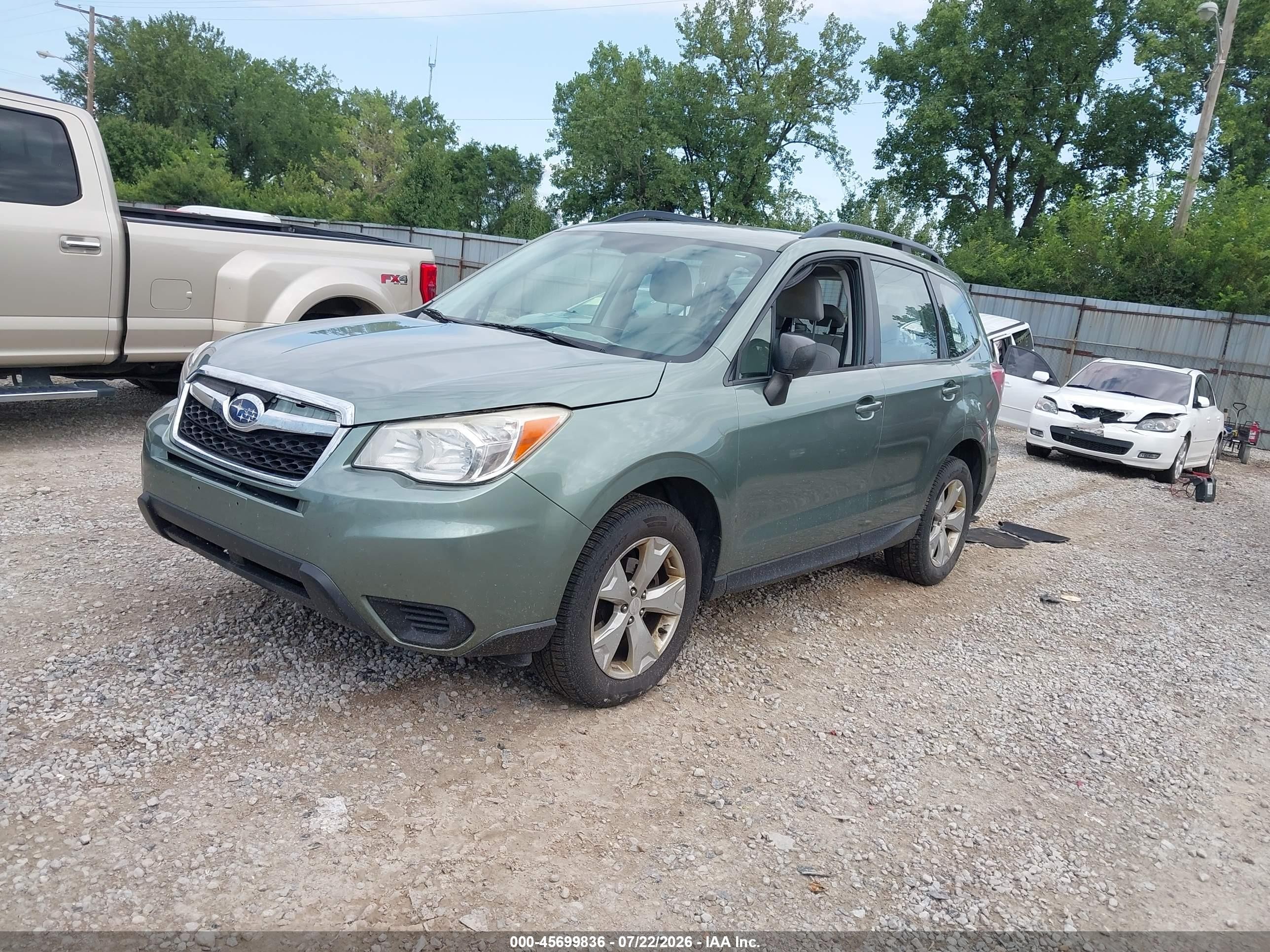 2015 Subaru Forester 2.5i Green vin: JF2SJABC4FH554706