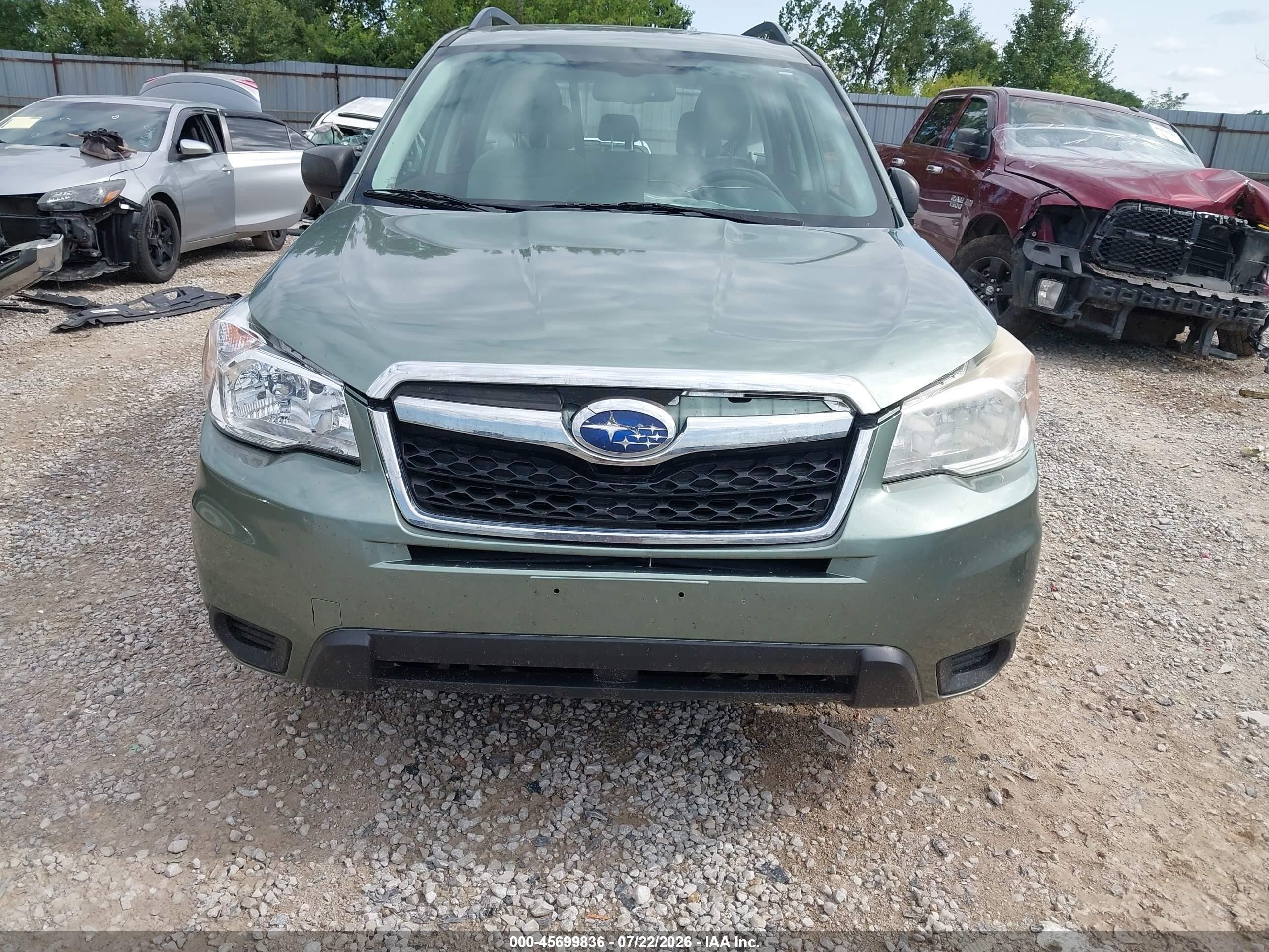 2015 Subaru Forester 2.5i Green vin: JF2SJABC4FH554706