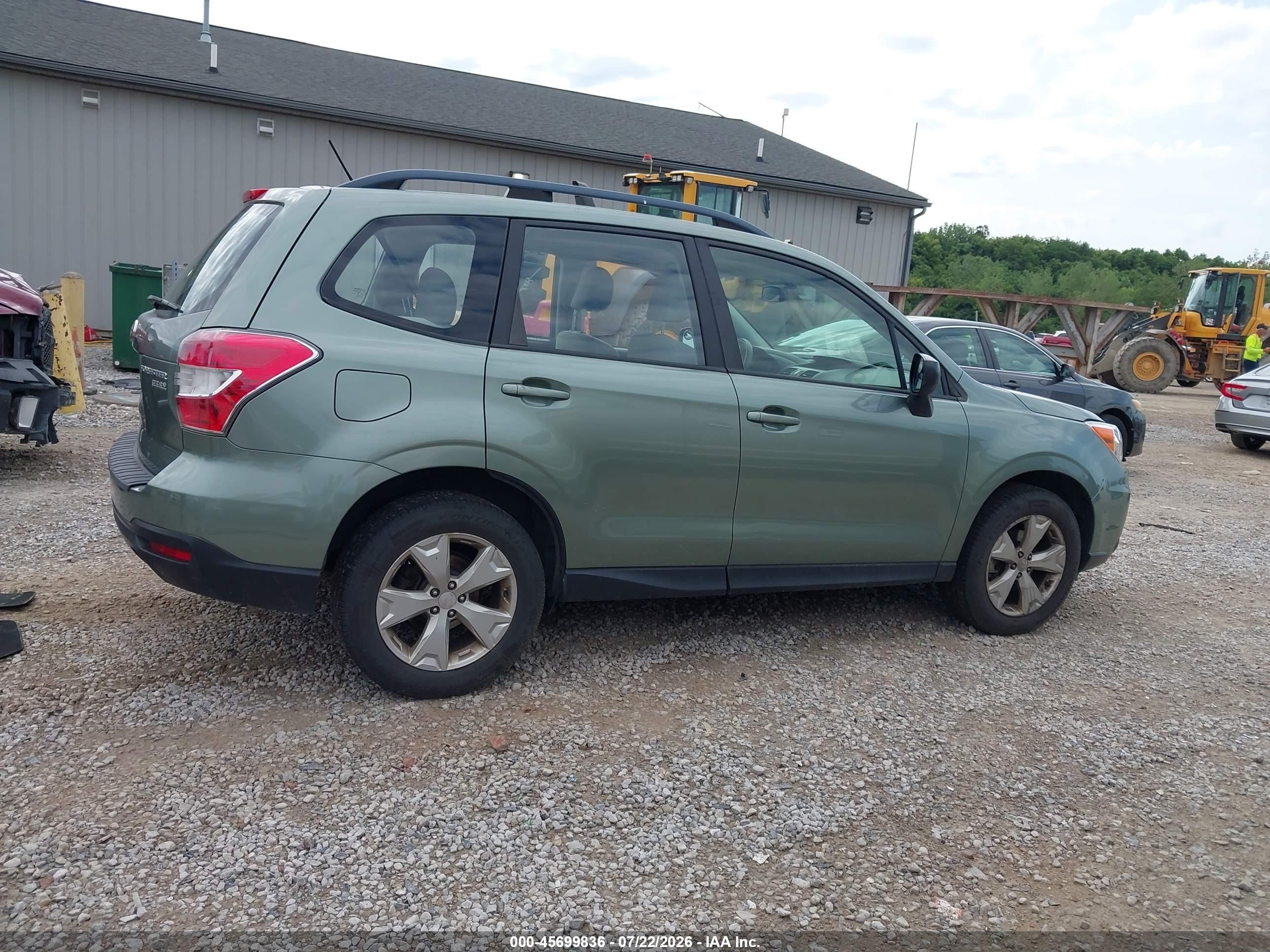 2015 Subaru Forester 2.5i Green vin: JF2SJABC4FH554706