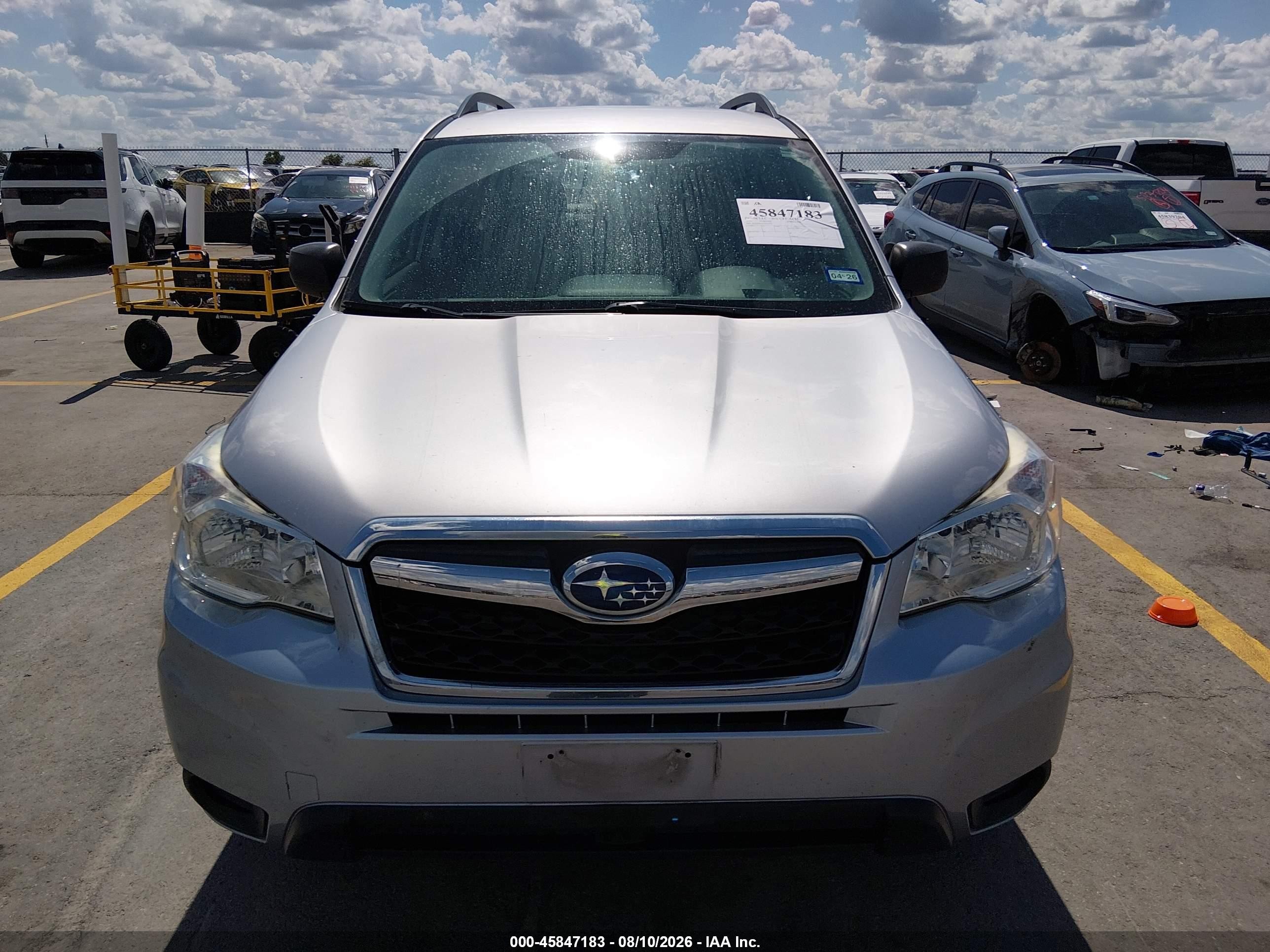2016 Subaru Forester 2.5i Silver vin: JF2SJABC4GH425155