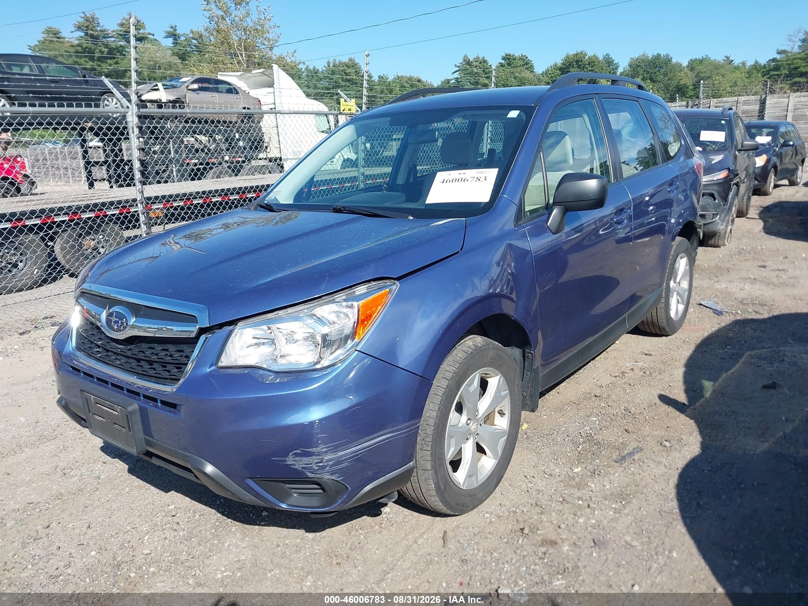 2016 Subaru Forester 2.5i Blue vin: JF2SJABC4GH549457