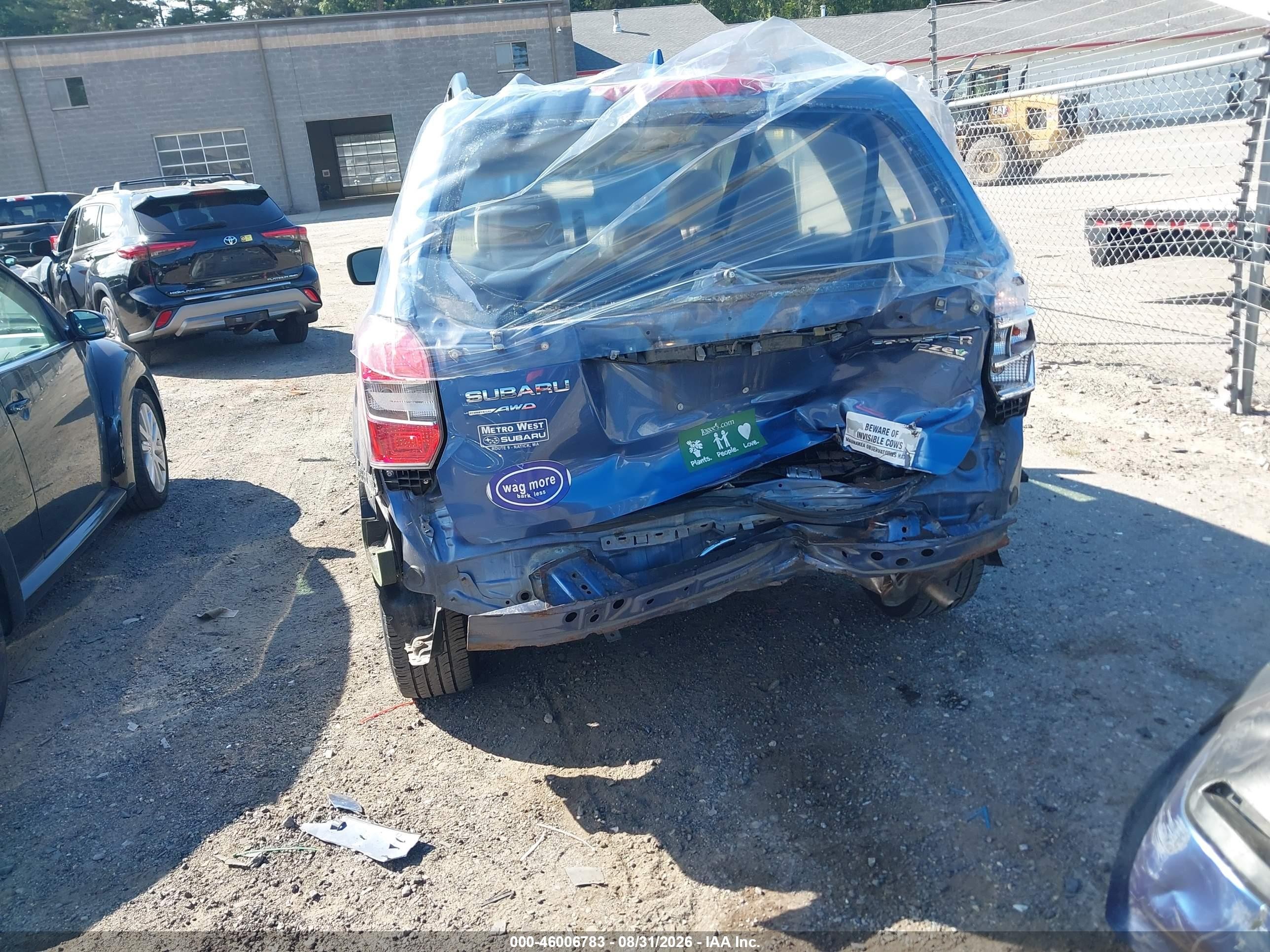 2016 Subaru Forester 2.5i Blue vin: JF2SJABC4GH549457