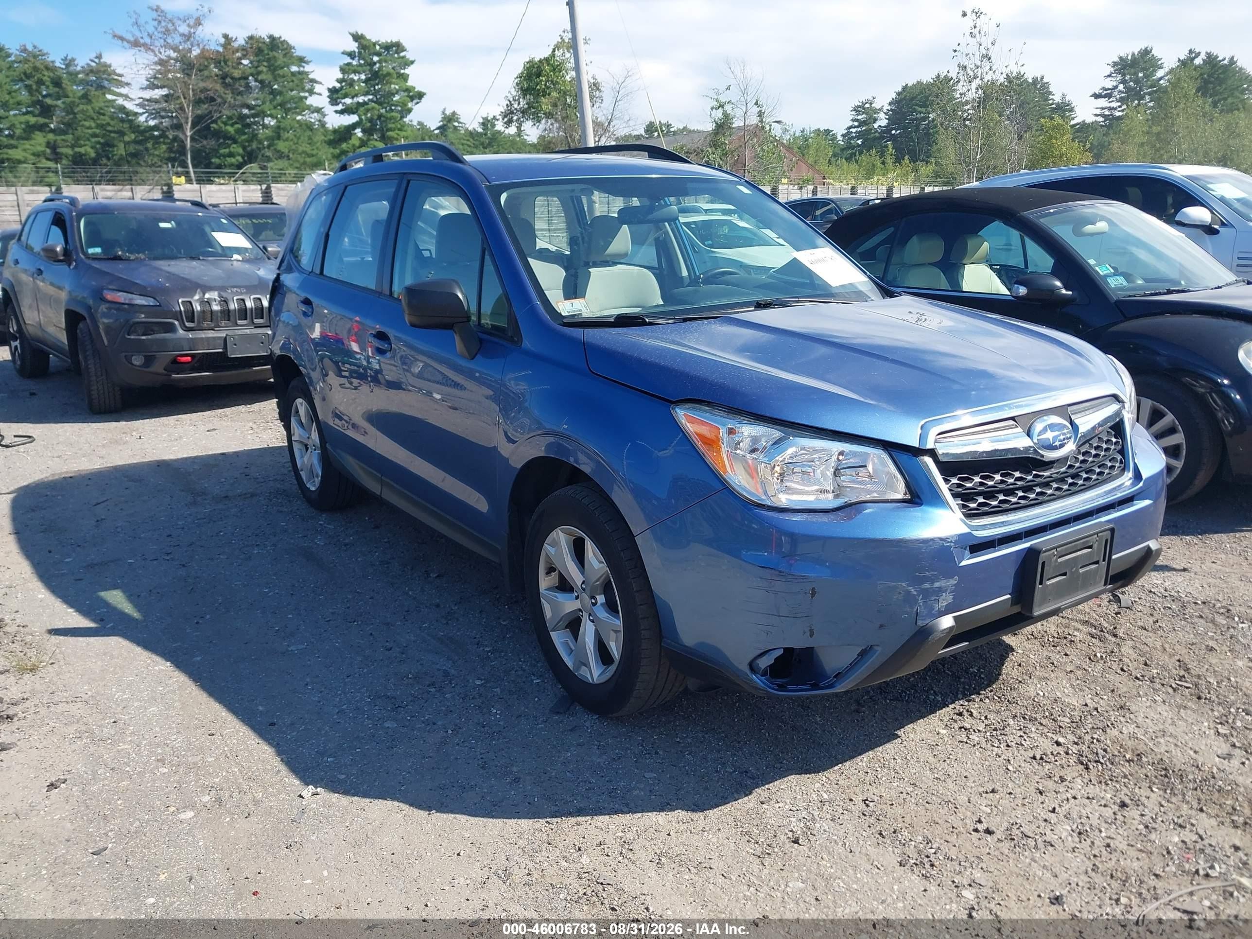 2016 Subaru Forester 2.5i Синий vin: JF2SJABC4GH549457