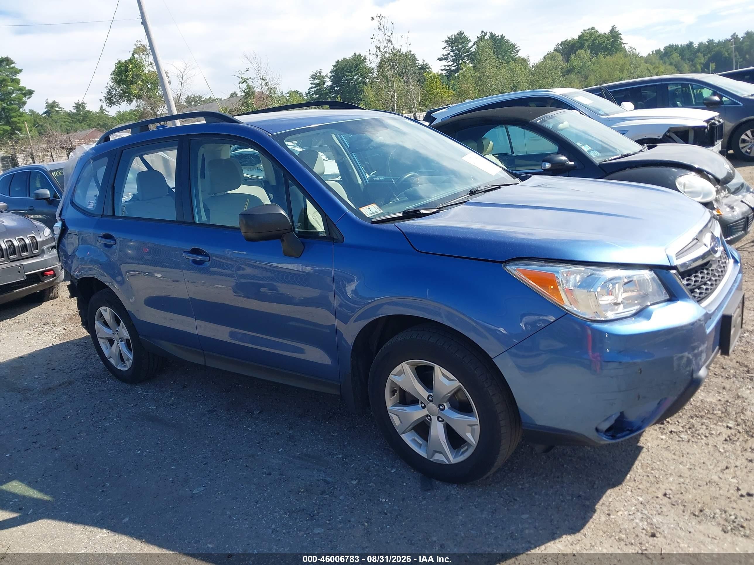 2016 Subaru Forester 2.5i Blue vin: JF2SJABC4GH549457