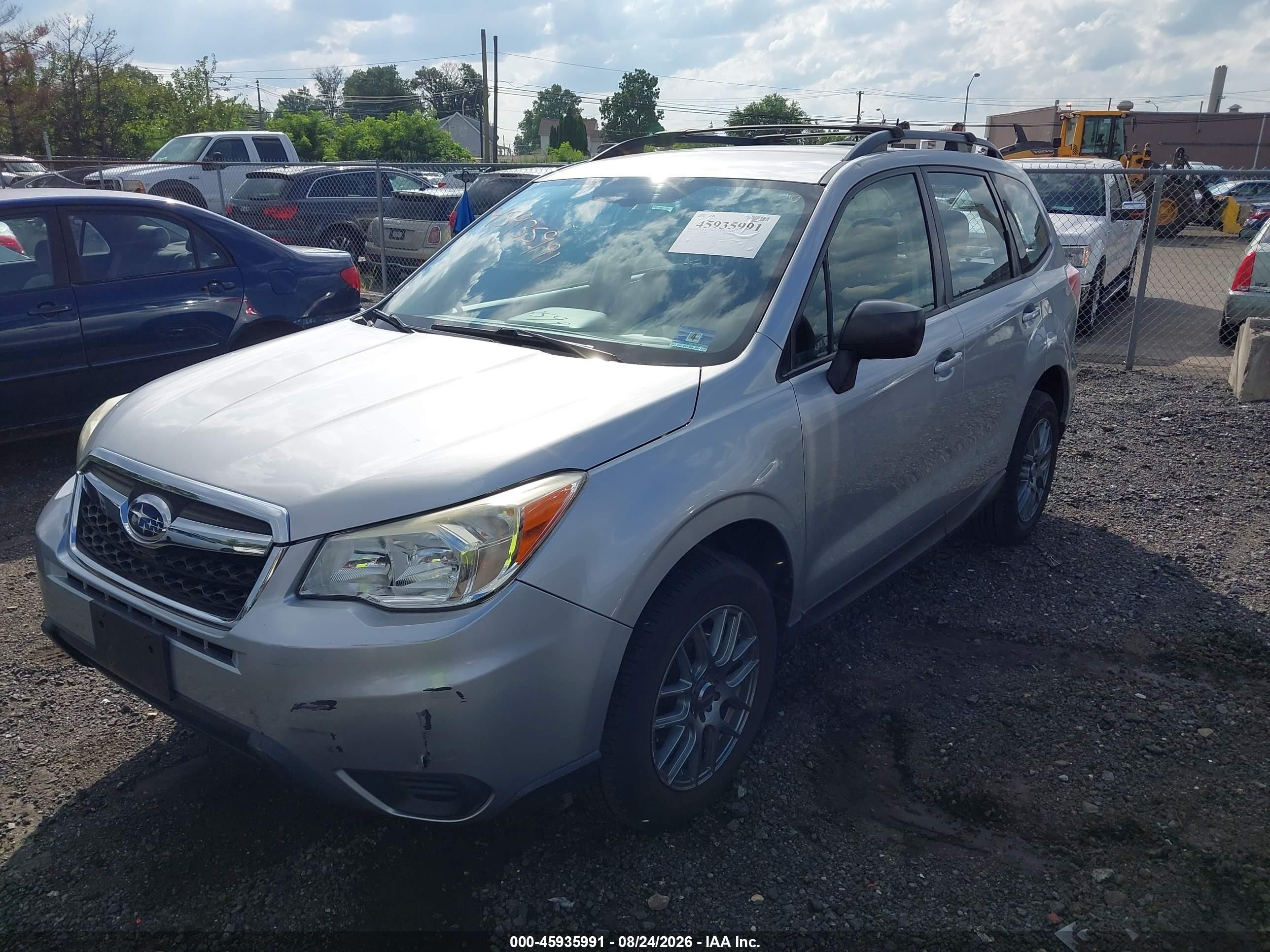 2015 Subaru Forester 2.5i Silver vin: JF2SJABC5FH527918