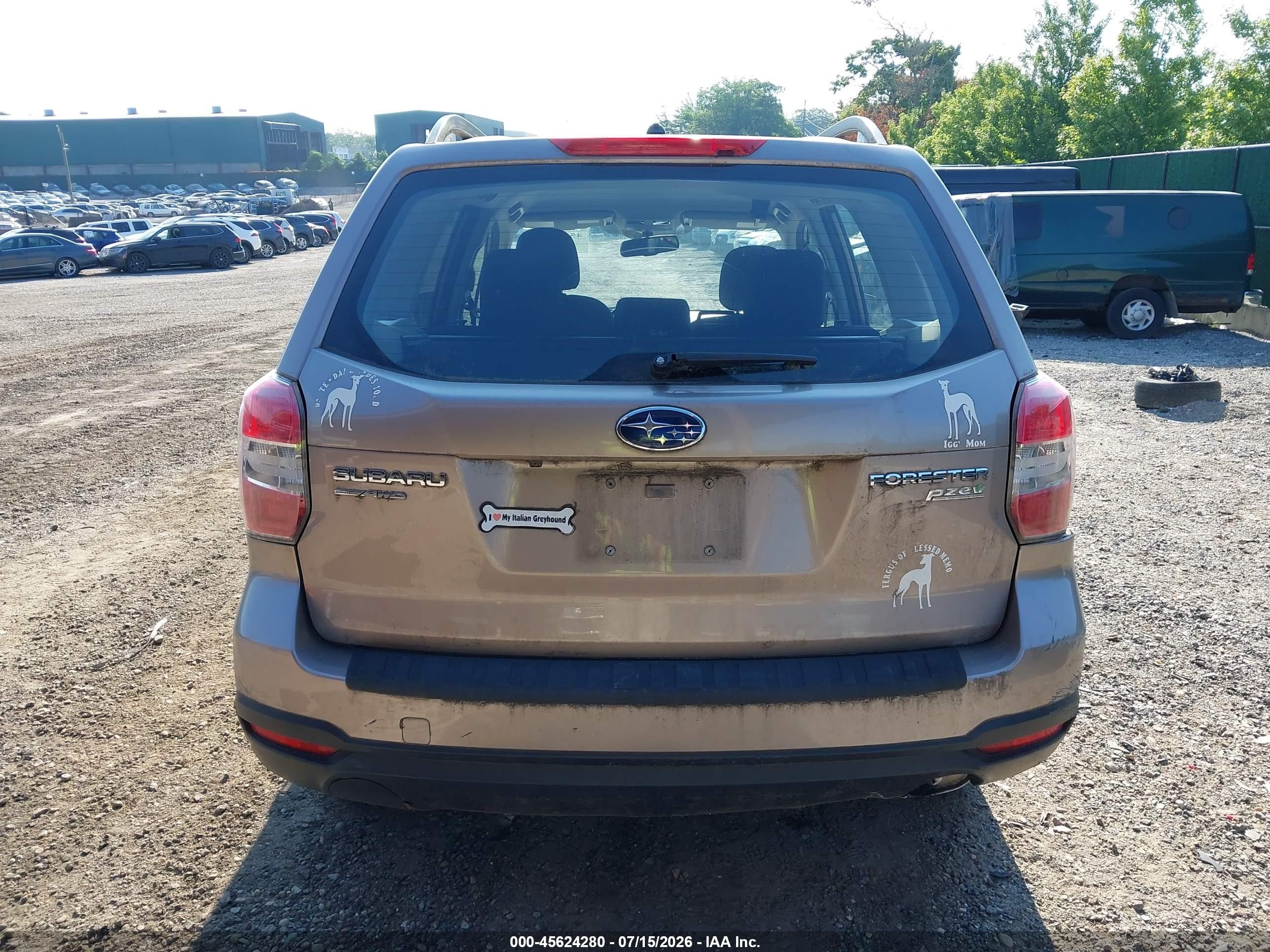 2015 Subaru Forester 2.5i Бежевый vin: JF2SJABC5FH545562