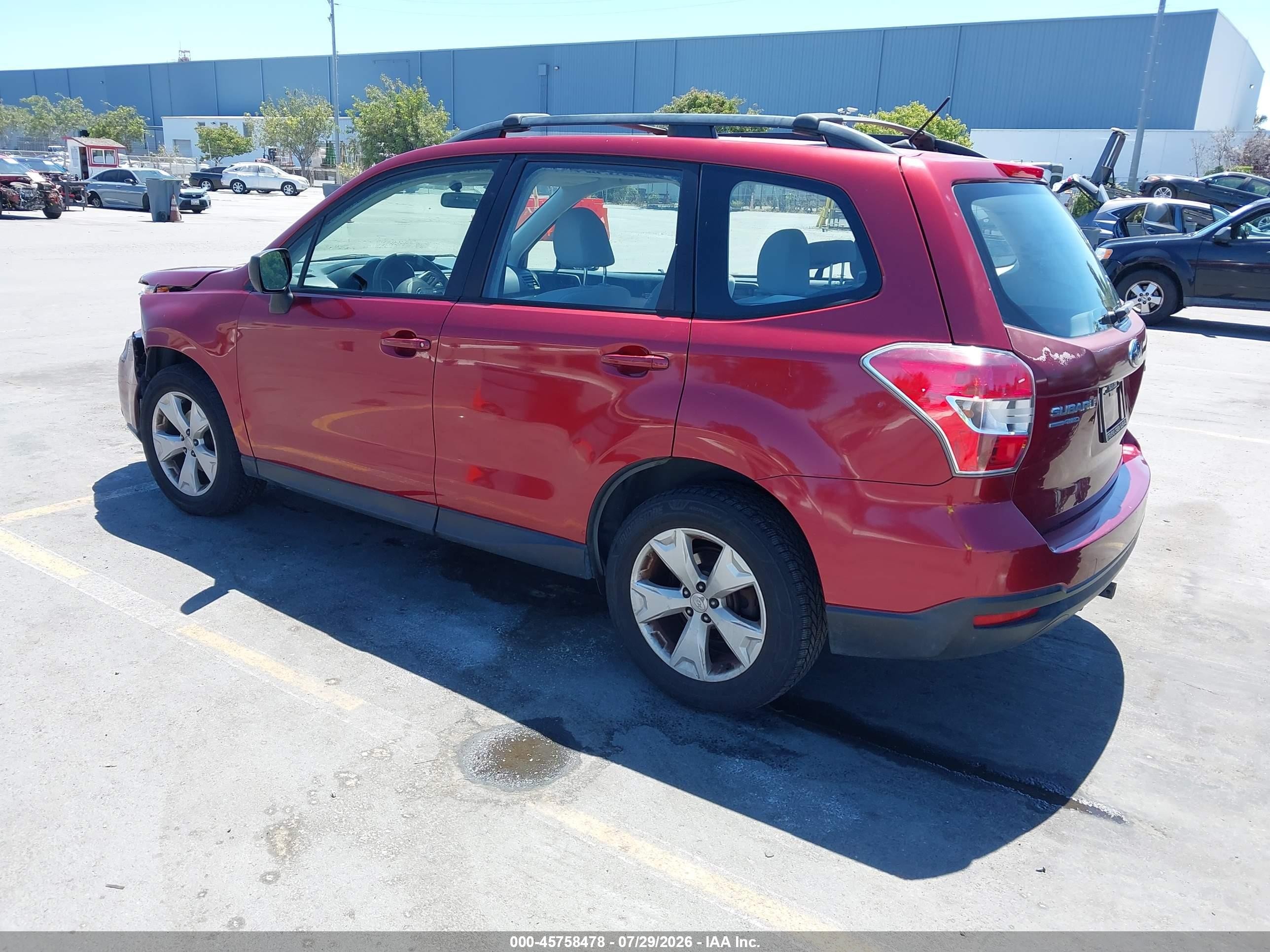 2015 Subaru Forester 2.5i Maroon vin: JF2SJABC5FH841780