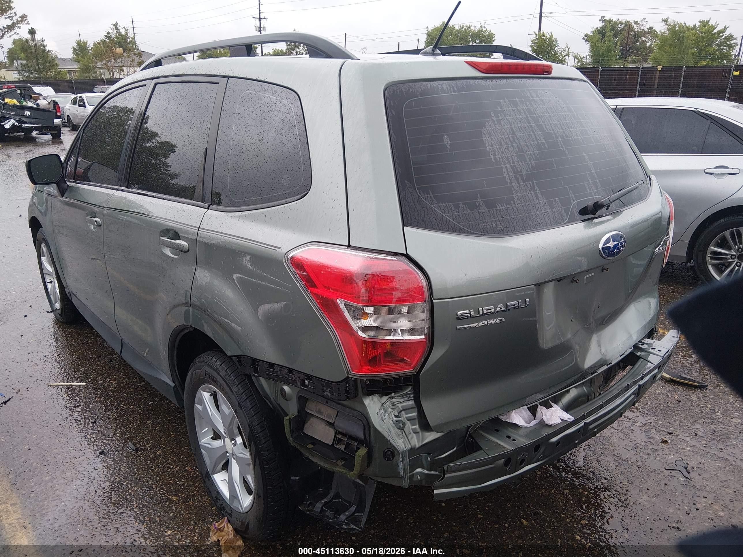 2015 Subaru Forester 2.5i Green vin: JF2SJABC6FH422885