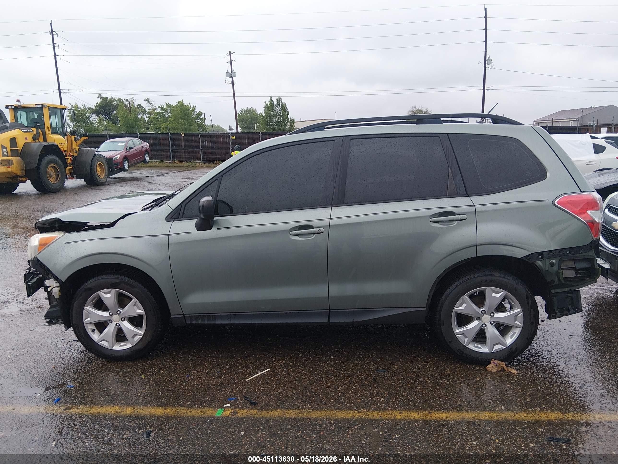 2015 Subaru Forester 2.5i Green vin: JF2SJABC6FH422885