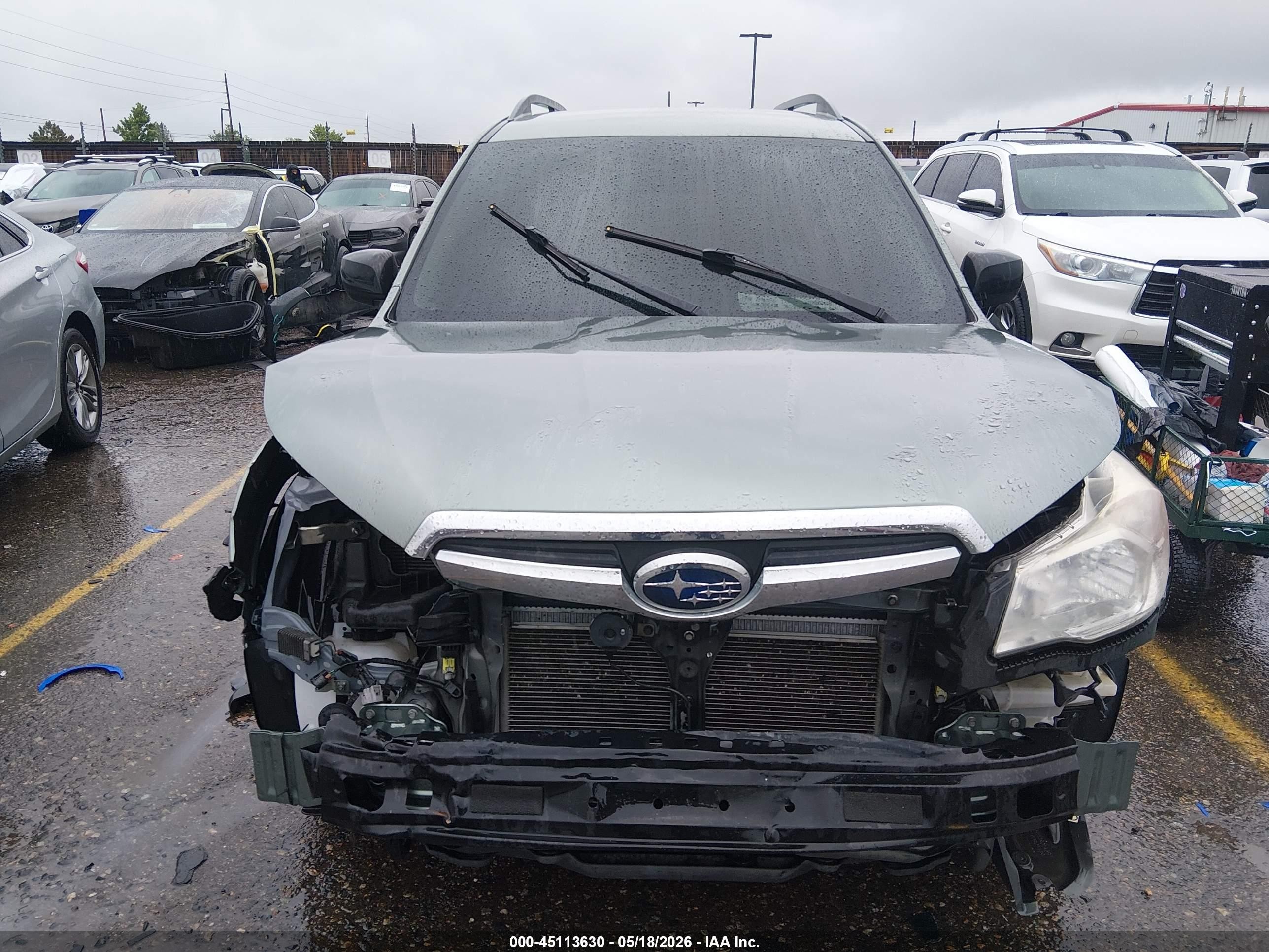 2015 Subaru Forester 2.5i Green vin: JF2SJABC6FH422885