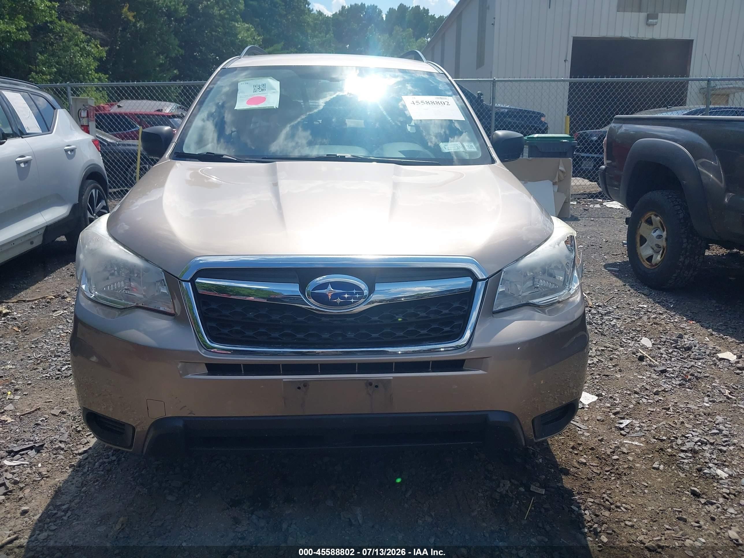 2015 Subaru Forester 2.5i Tan vin: JF2SJABC6FH467759