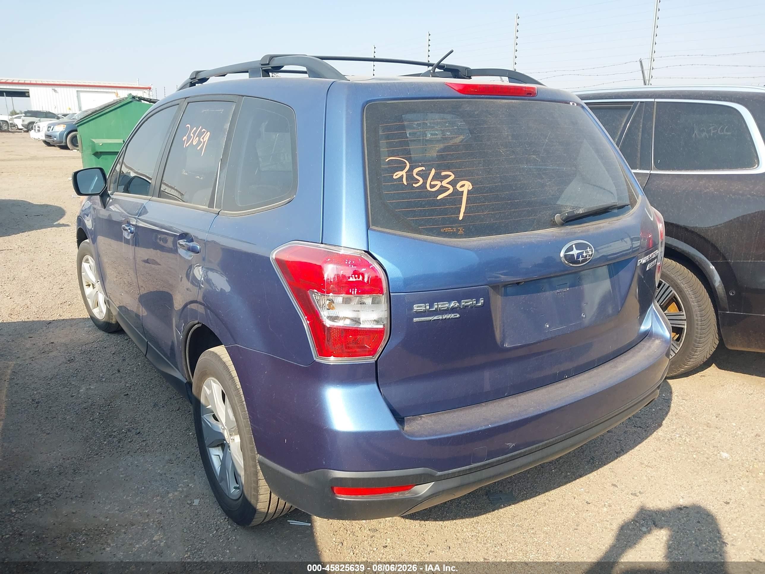2015 Subaru Forester 2.5i Blue vin: JF2SJABC6FH553928