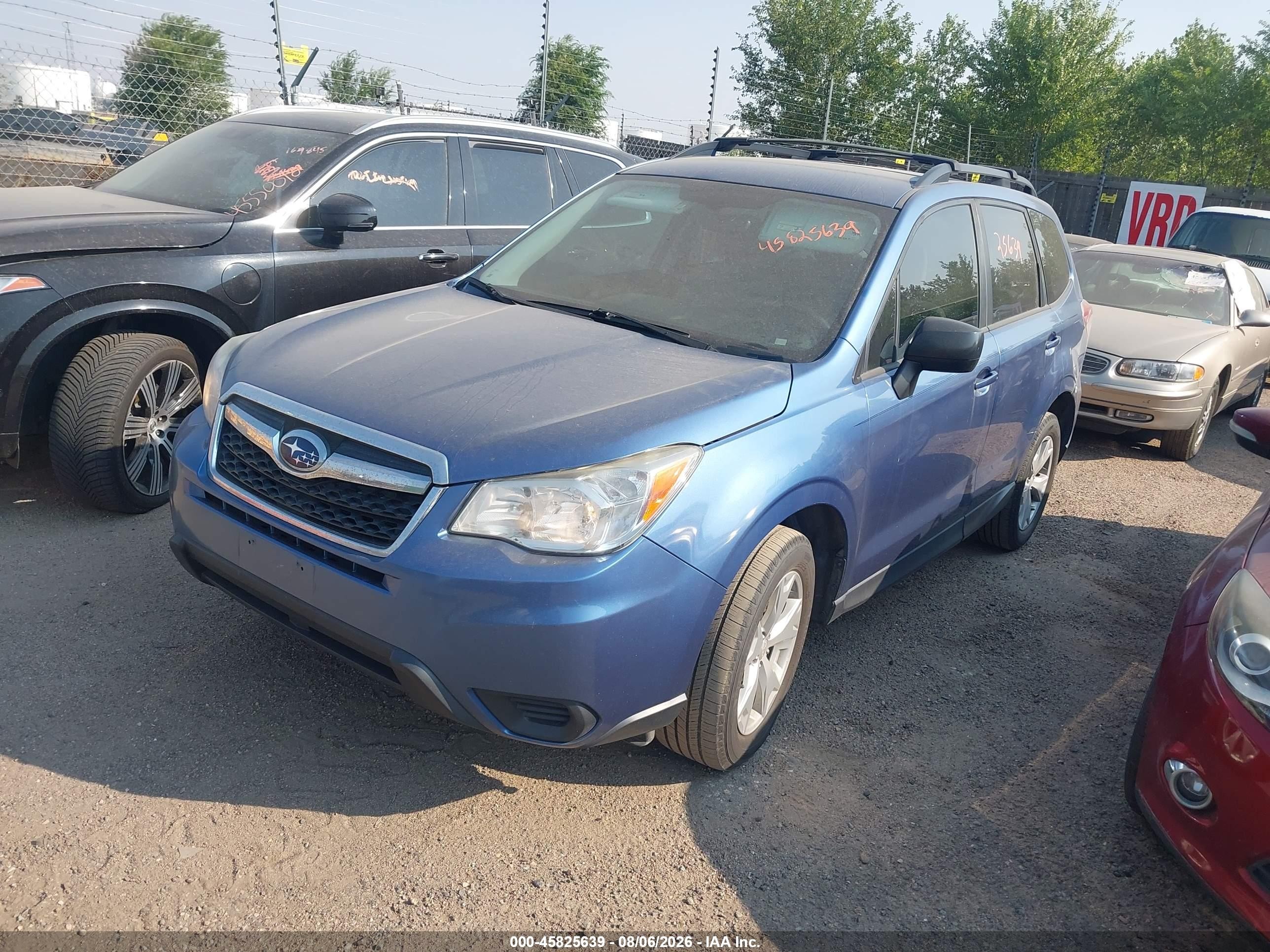 2015 Subaru Forester 2.5i Blue vin: JF2SJABC6FH553928