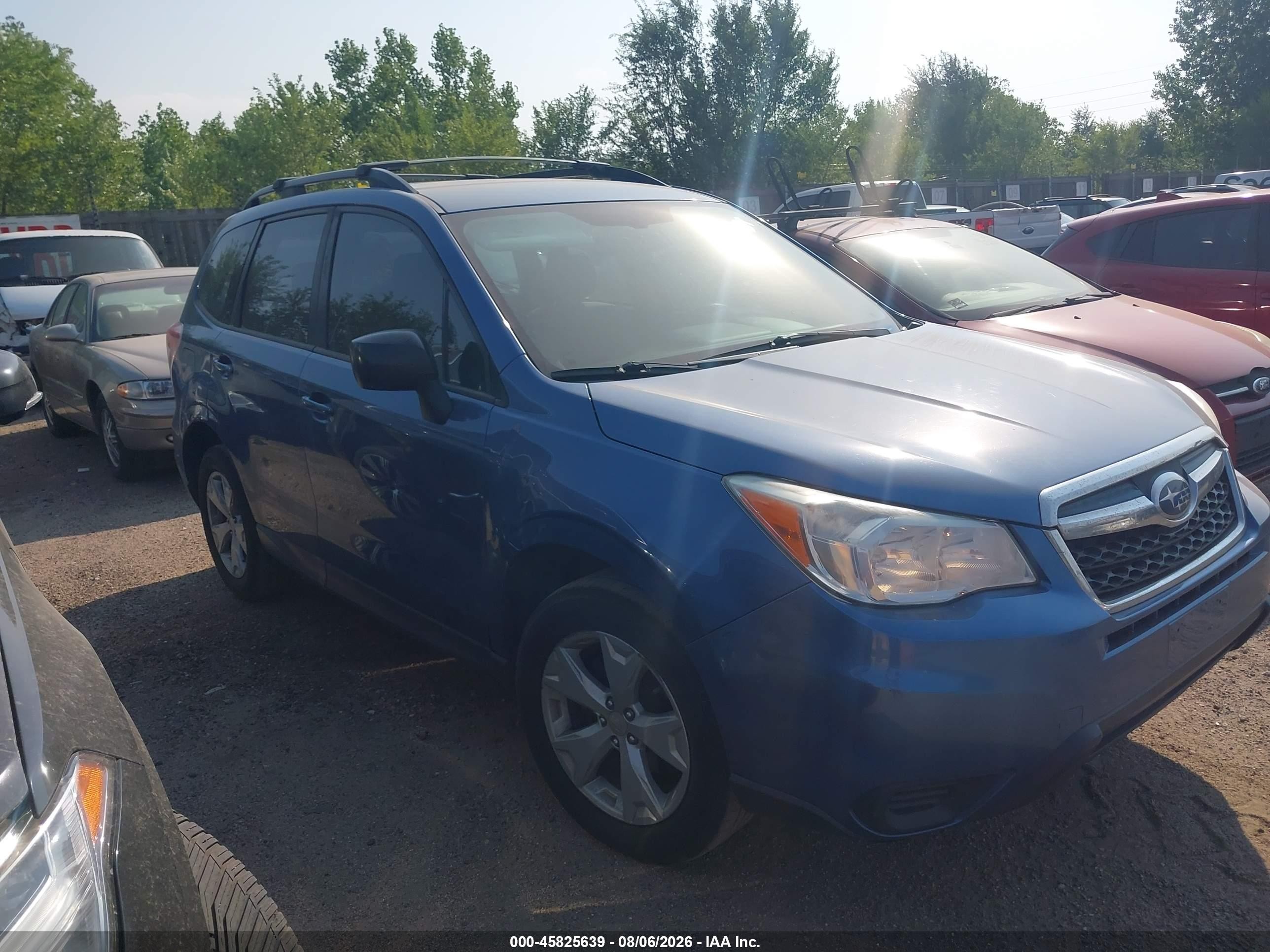 2015 Subaru Forester 2.5i Blue vin: JF2SJABC6FH553928