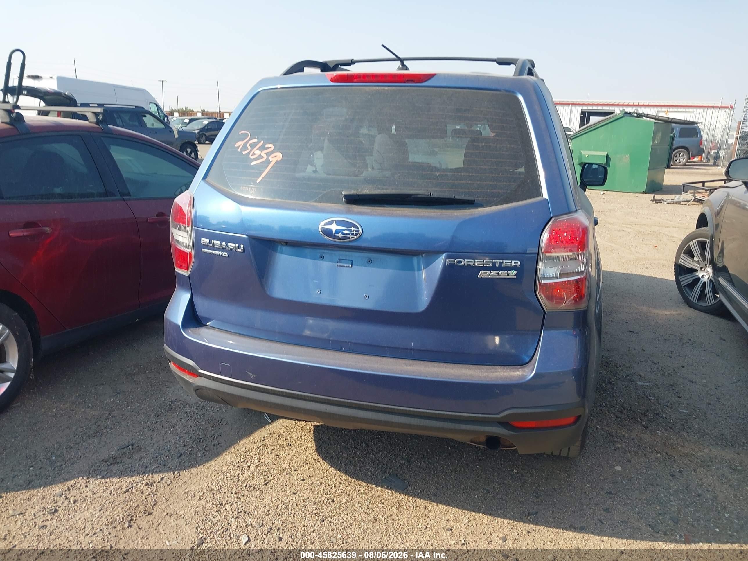2015 Subaru Forester 2.5i Blue vin: JF2SJABC6FH553928