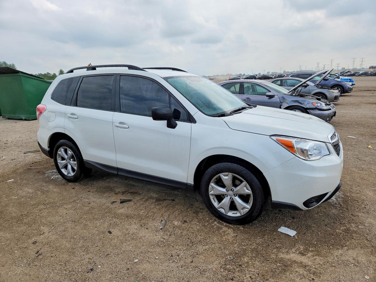 2015 Subaru Forester 2.5i Белый vin: JF2SJABC6FH582328