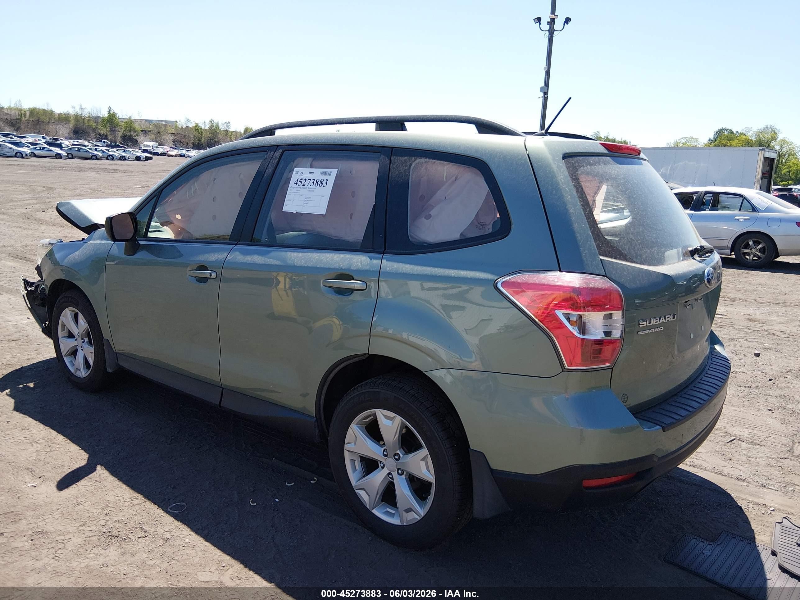 2015 Subaru Forester 2.5i Green vin: JF2SJABC6FH817312