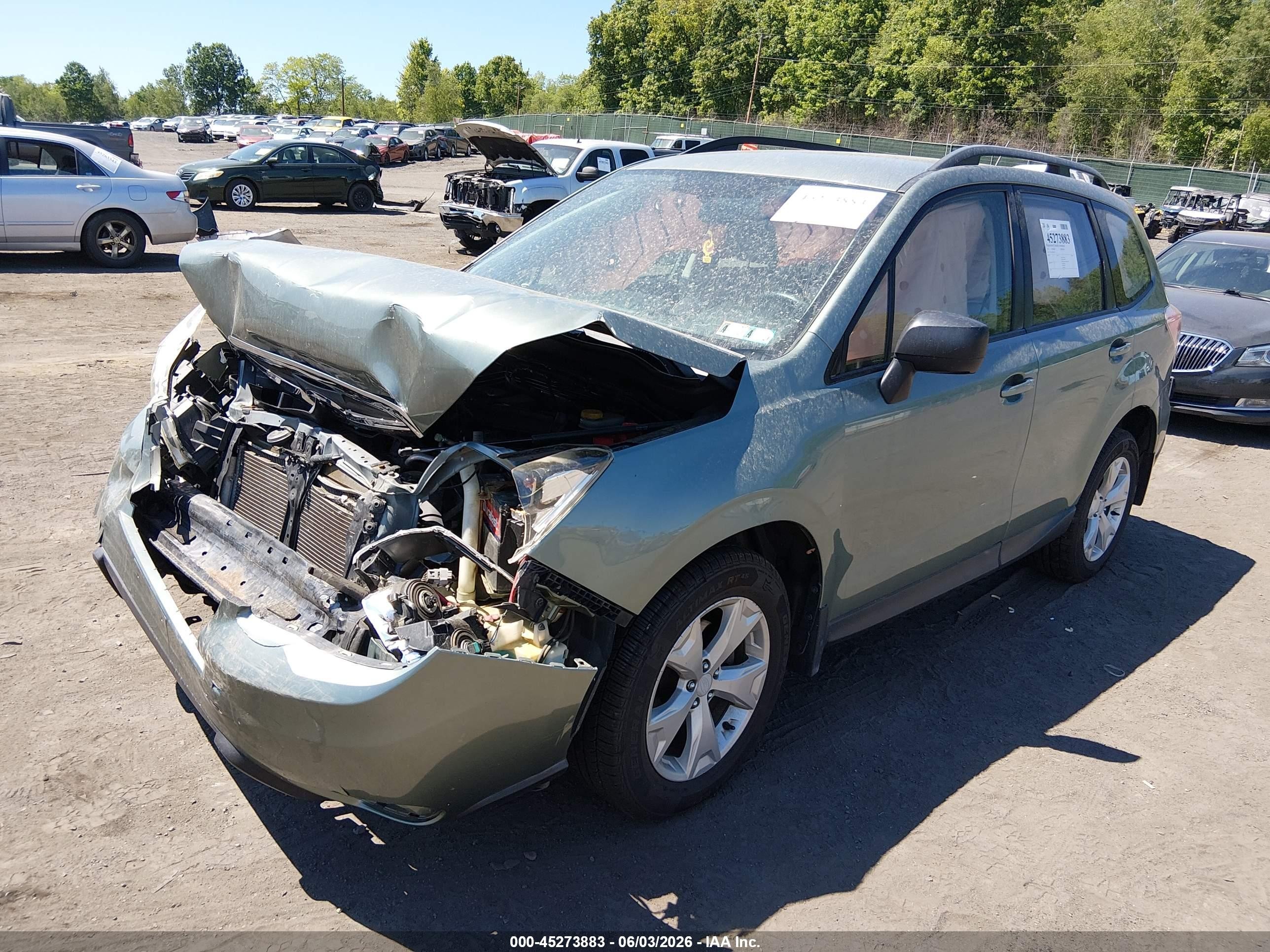 2015 Subaru Forester 2.5i Green vin: JF2SJABC6FH817312