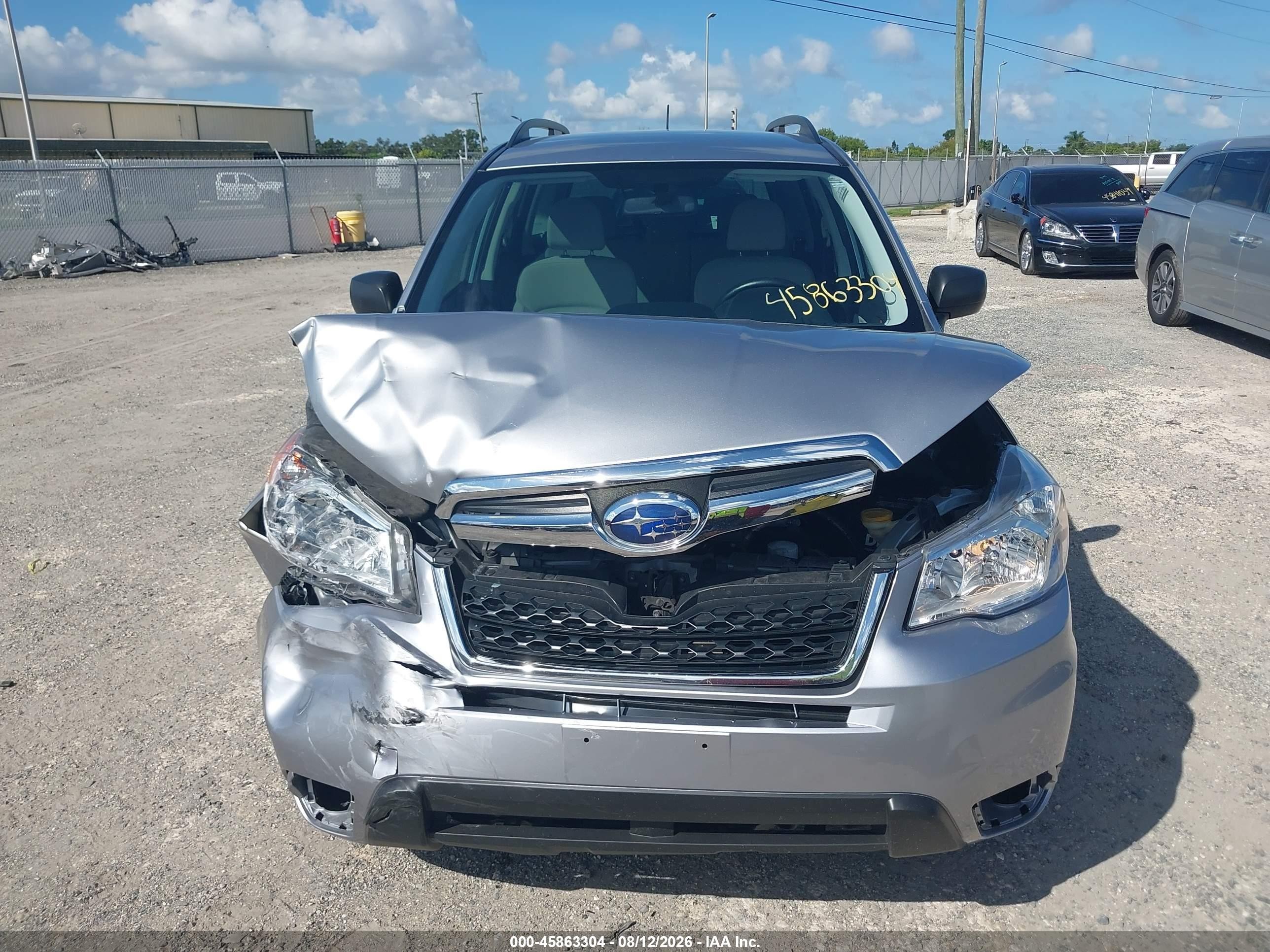 2015 Subaru Forester 2.5i Silver vin: JF2SJABC7FH467012