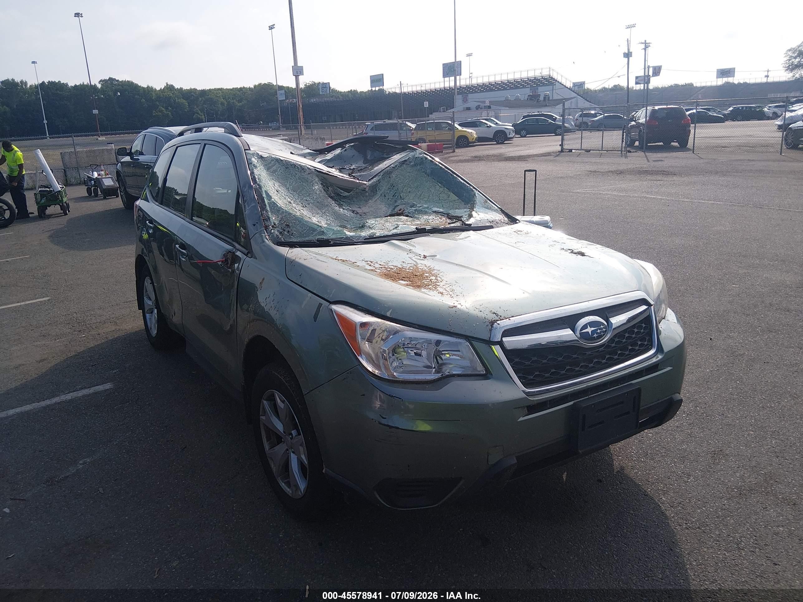2015 Subaru Forester 2.5i Green vin: JF2SJABC7FH484098