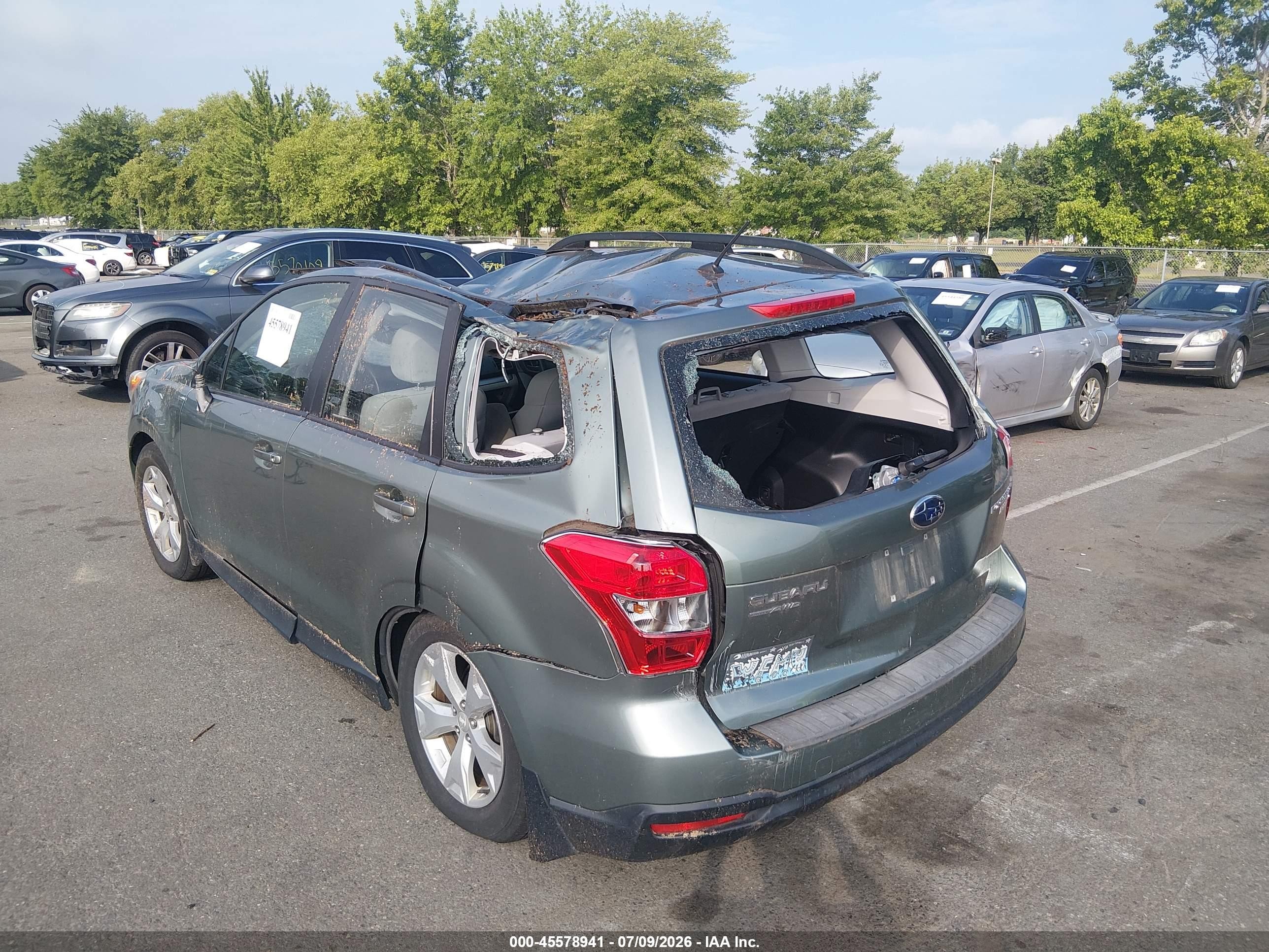 2015 Subaru Forester 2.5i Green vin: JF2SJABC7FH484098