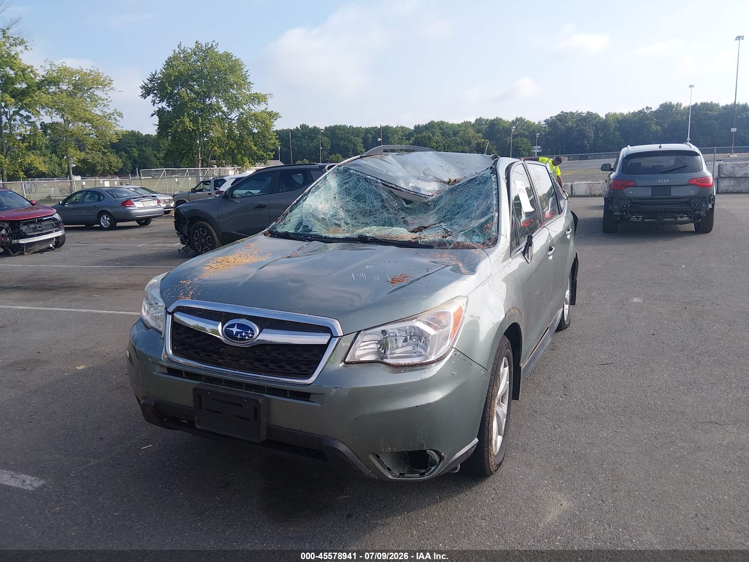 2015 Subaru Forester 2.5i Green vin: JF2SJABC7FH484098