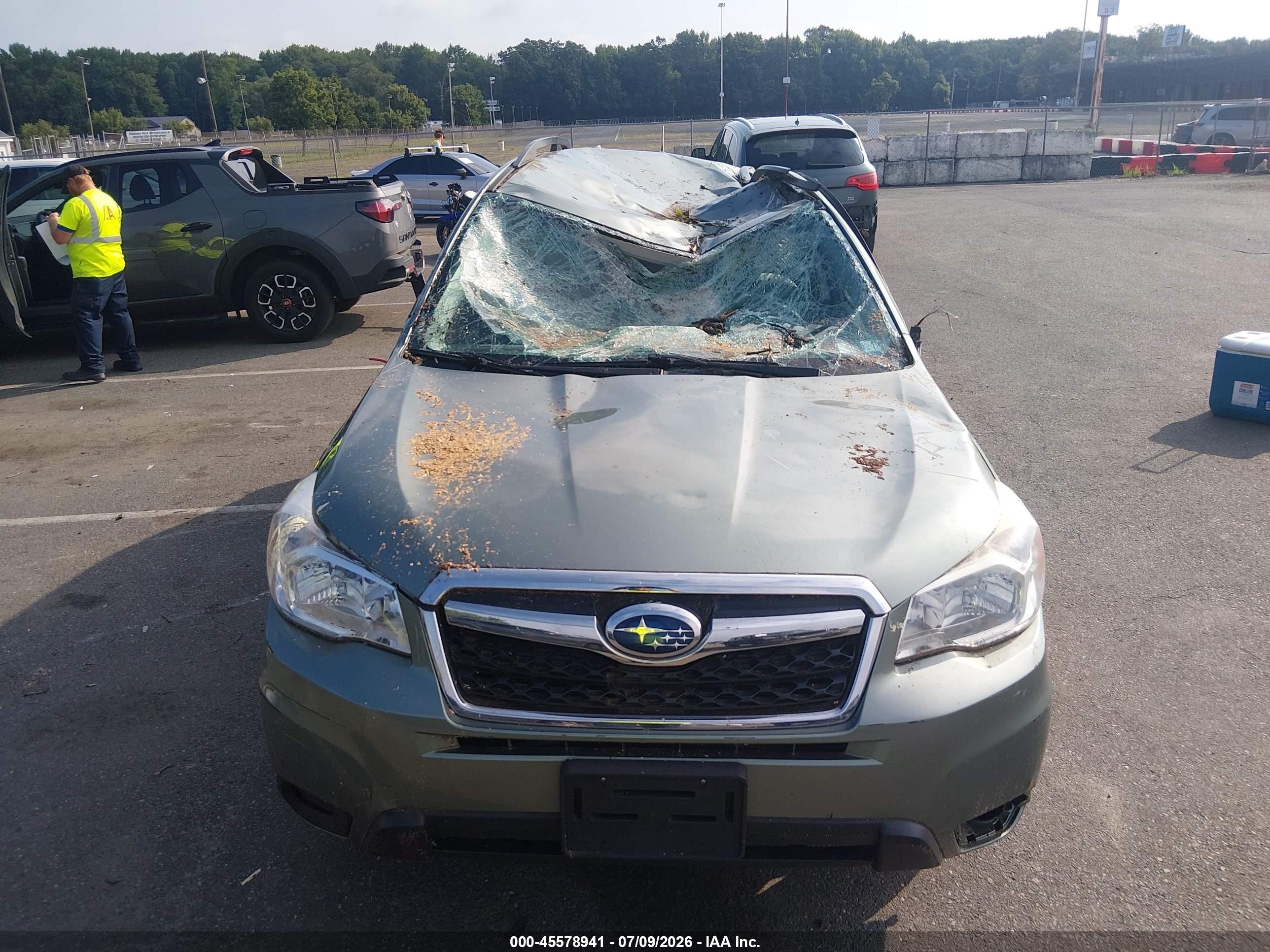 2015 Subaru Forester 2.5i Green vin: JF2SJABC7FH484098