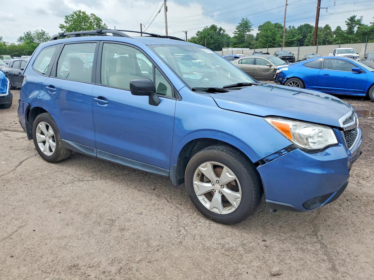 2015 Subaru Forester 2.5i Blue vin: JF2SJABC7FH572939
