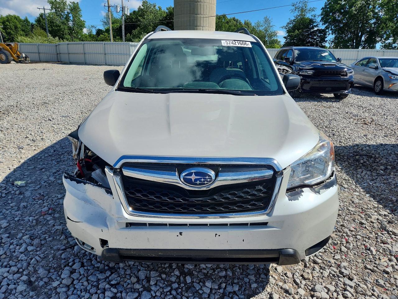 2015 Subaru Forester 2.5i White vin: JF2SJABC7FH593919
