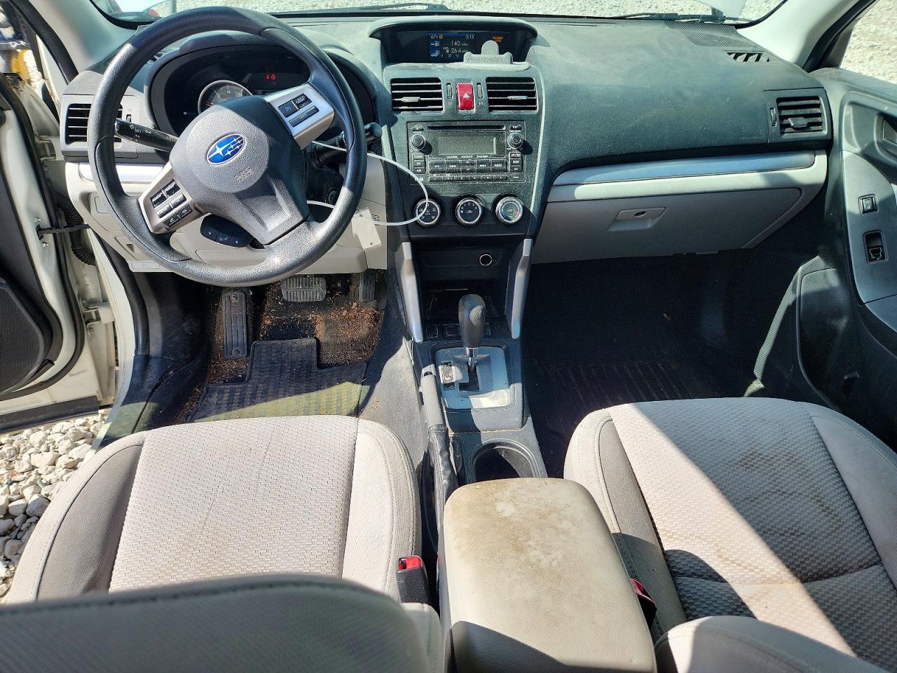 2015 Subaru Forester 2.5i White vin: JF2SJABC7FH593919