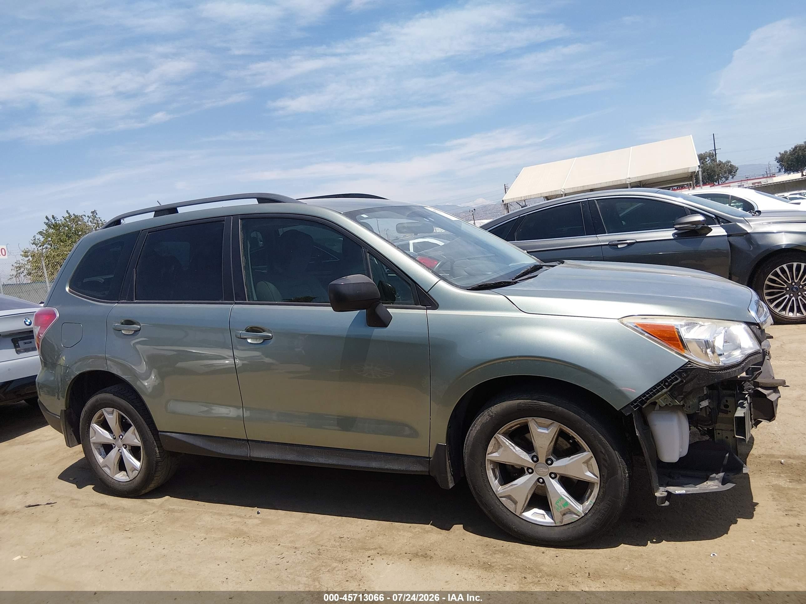 2015 Subaru Forester 2.5i Green vin: JF2SJABC7FH597596